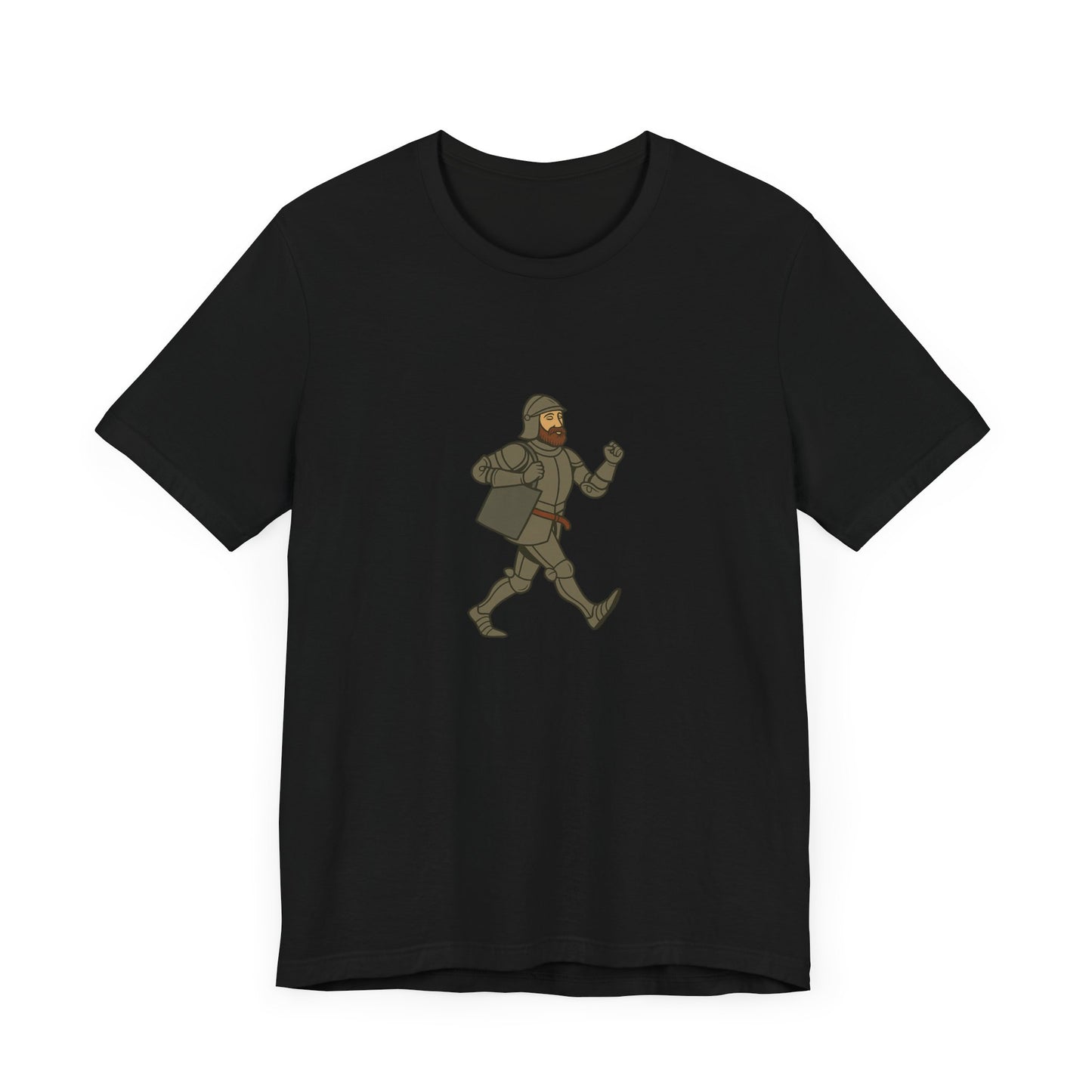 Knight on the Go - Medieval Humor - Urban Chivalry Unisex Heavy Cotton T-shirt