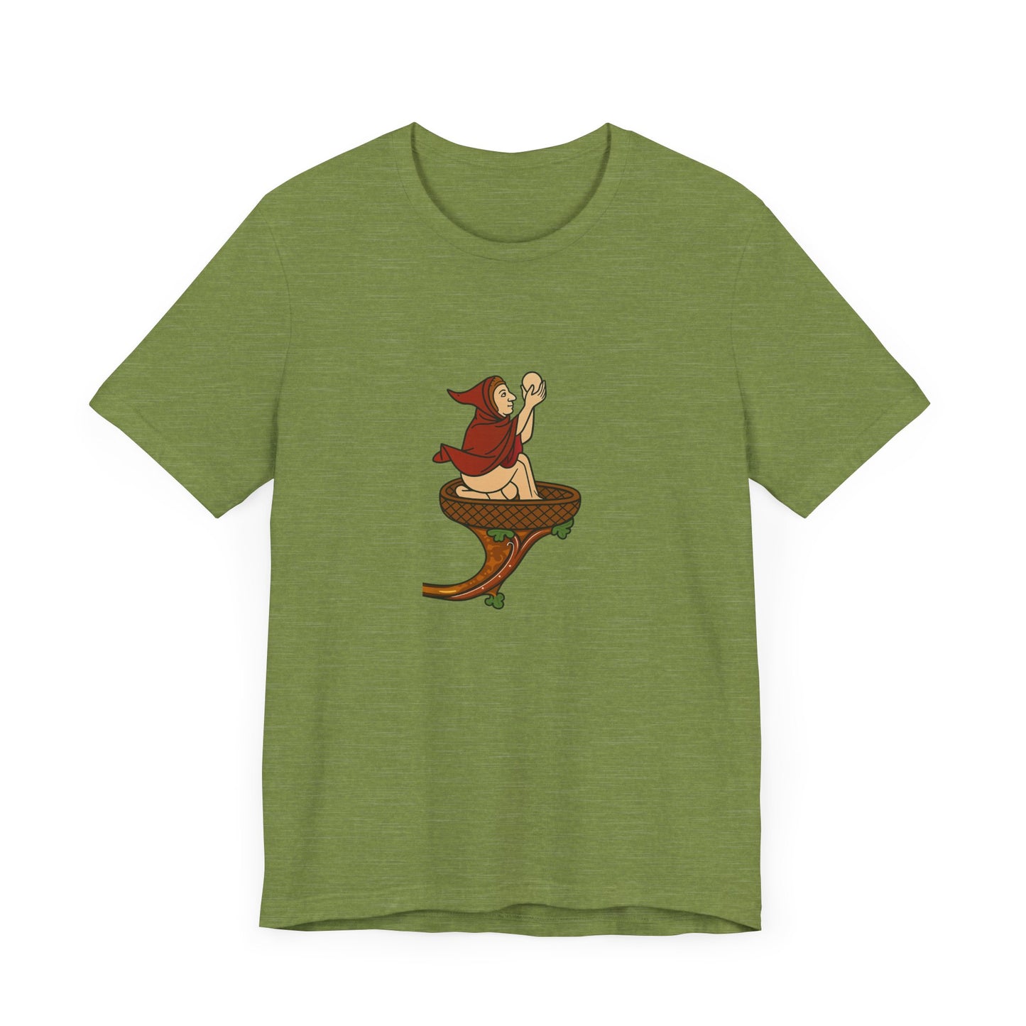 The Eggman Monk, Medieval Marginalia Print T-shirt