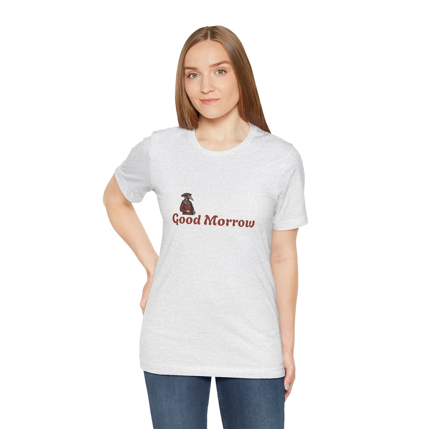 Hanseatic Art, Medieval Plague Doctor with Good Morrow Unisex Softstyle T-Shirt