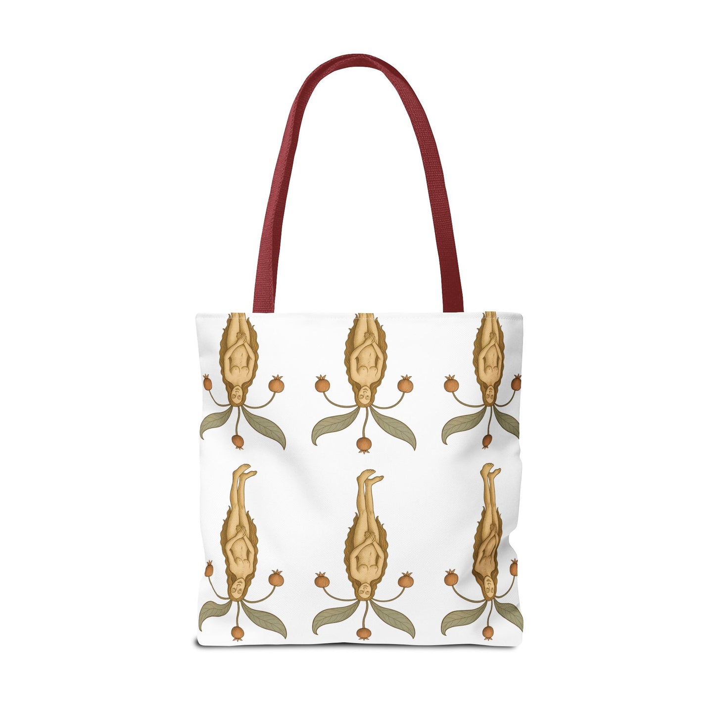 Mandragora Muse, Medieval Herb Lore Unisex Whimsical Patterned Tote Bag