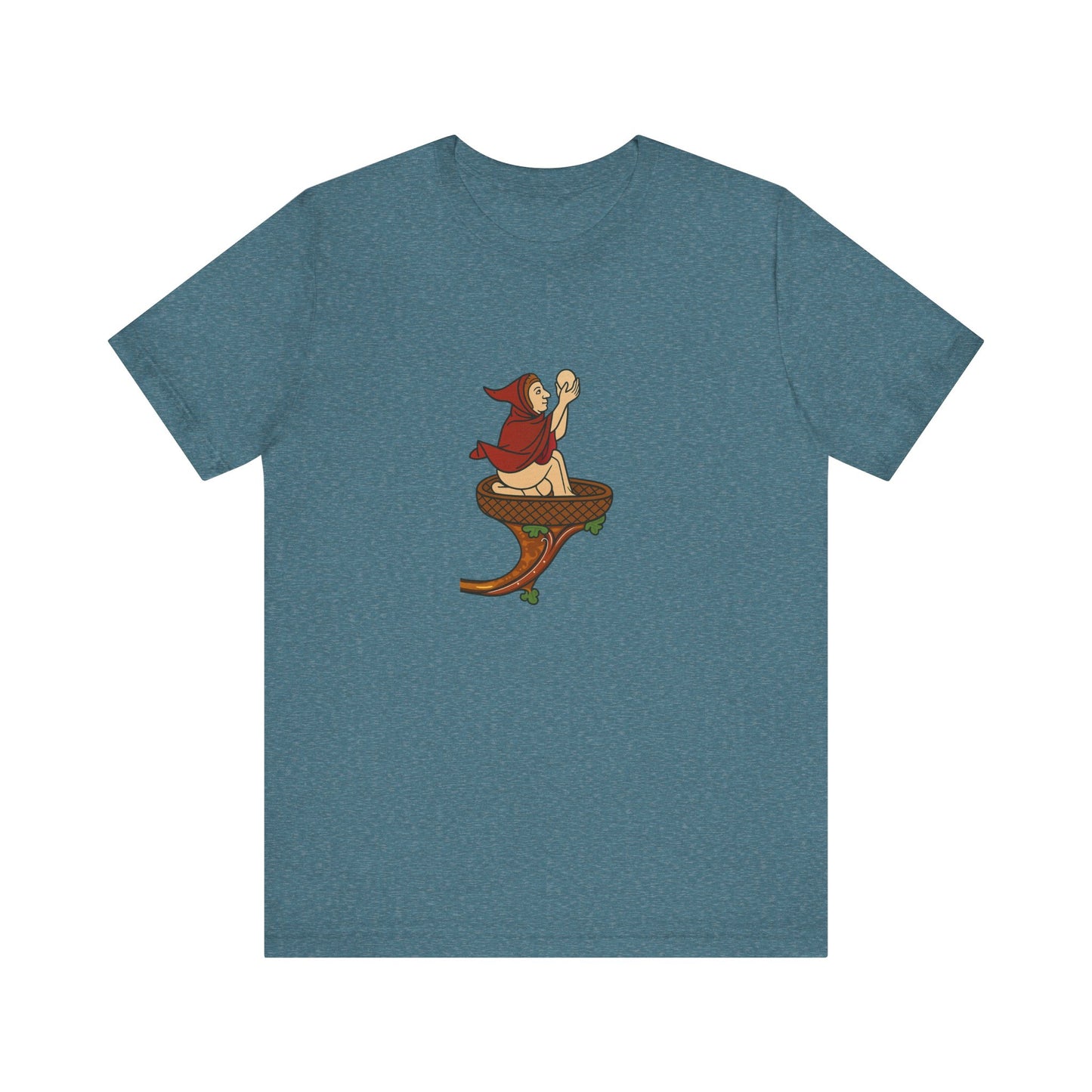 The Eggman Monk, Medieval Marginalia Print T-shirt