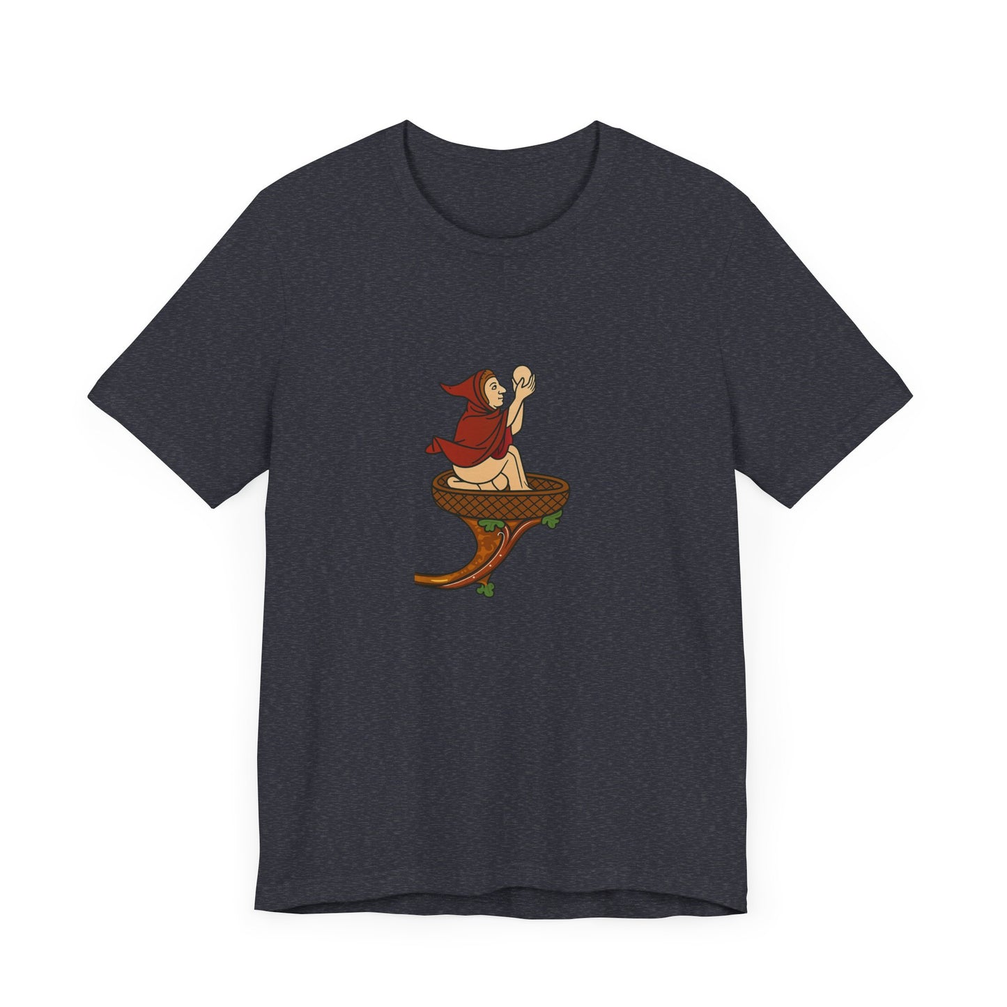 The Eggman Monk, Medieval Marginalia Print T-shirt