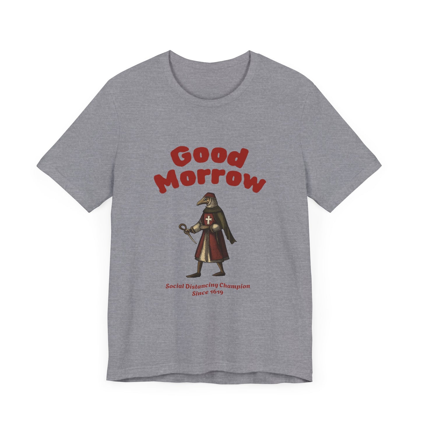 Hanseatic Art, Medieval Plague Doctor with Good Morrow 1619 Tee