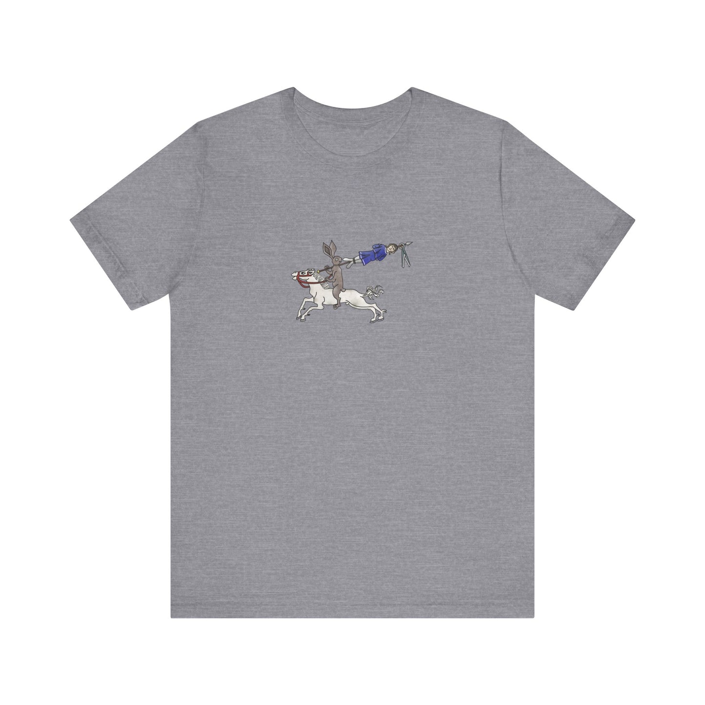 Rabbit Hunting Human, Marginalia Manuscript Art Unisex T-Shirt