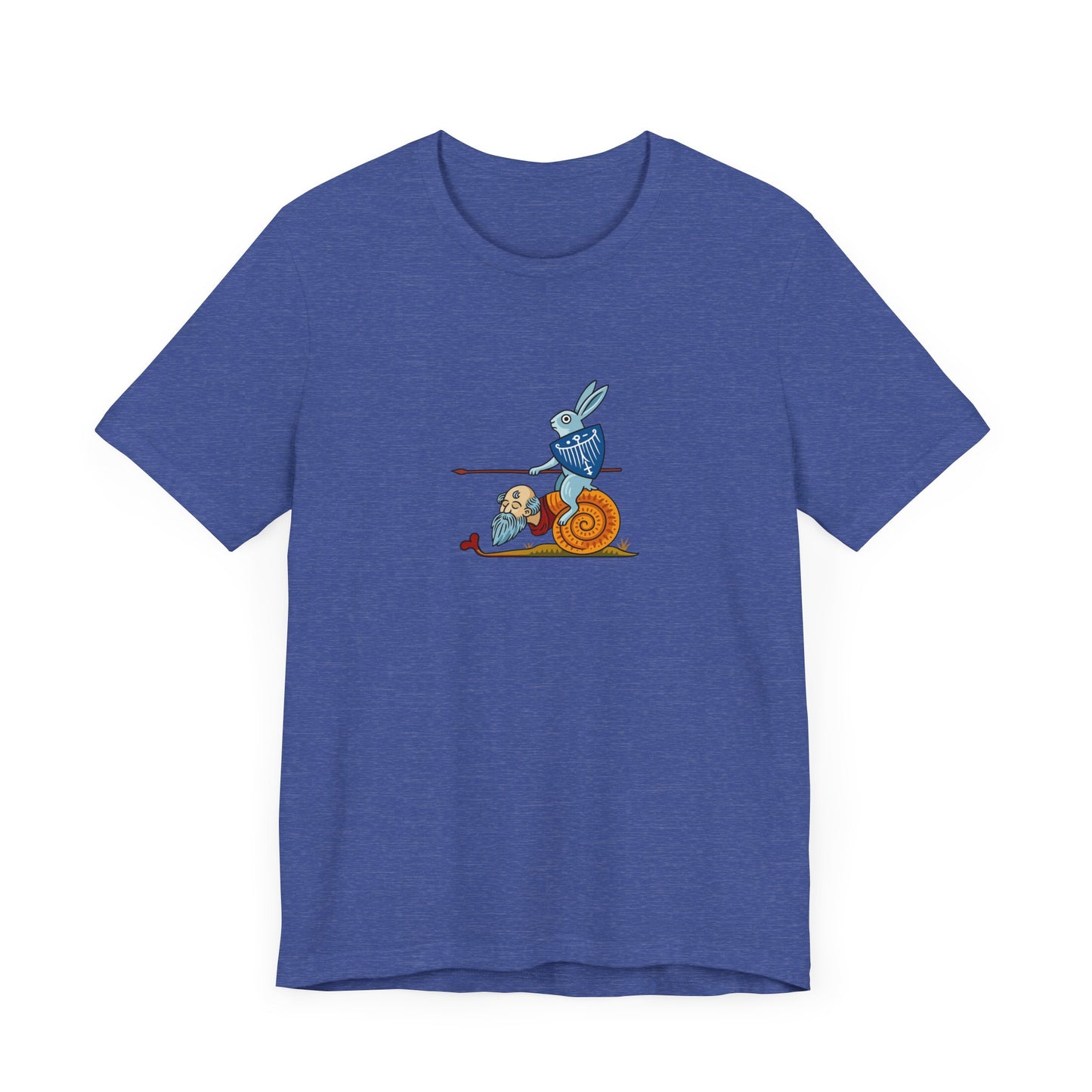 Bunny Snail Rider After MS Yates Thompson 8 F 294, Remastered Marginalia Manuscript Art Tee