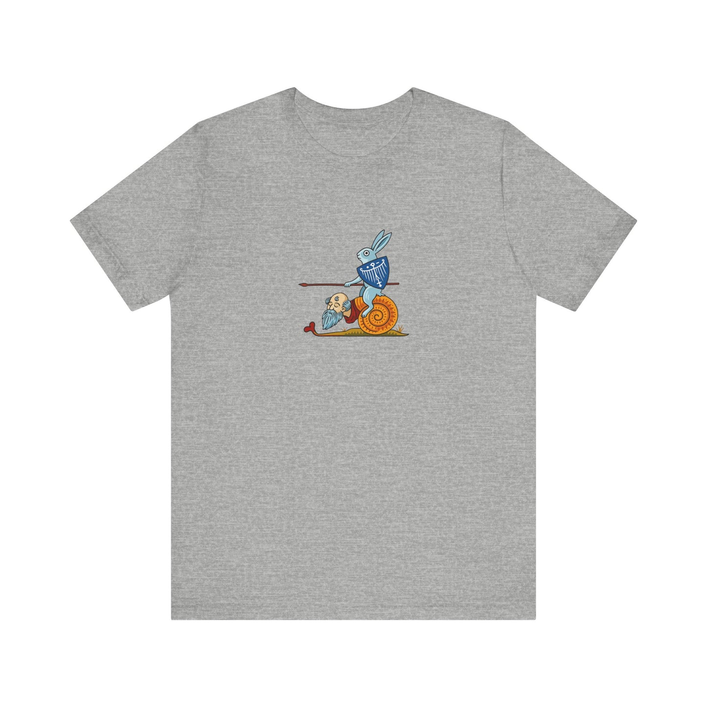Bunny Snail Rider After MS Yates Thompson 8 F 294, Remastered Marginalia Manuscript Art Tee