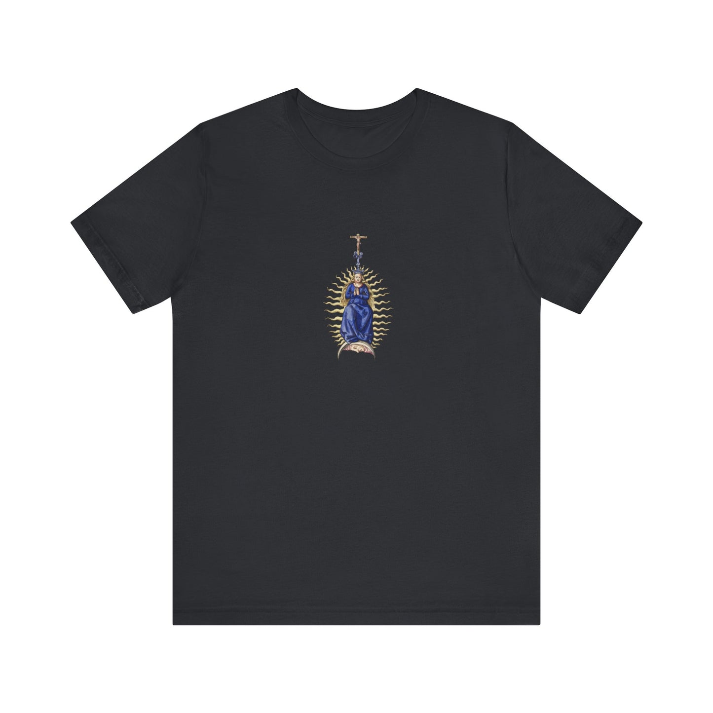 Spiritual Mary Graphic T-Shirt, Faith-Based Apparel, Casual Wear, Gift for Believers, Unisex Tee,