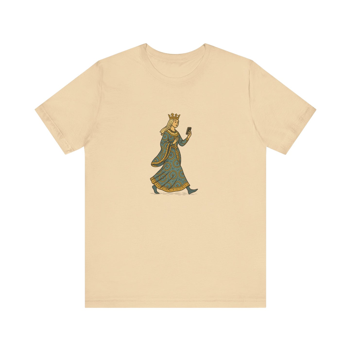 The Crowned Strutter – Medieval Couture on the Go - Unisex Heavy Cotton T-shirt