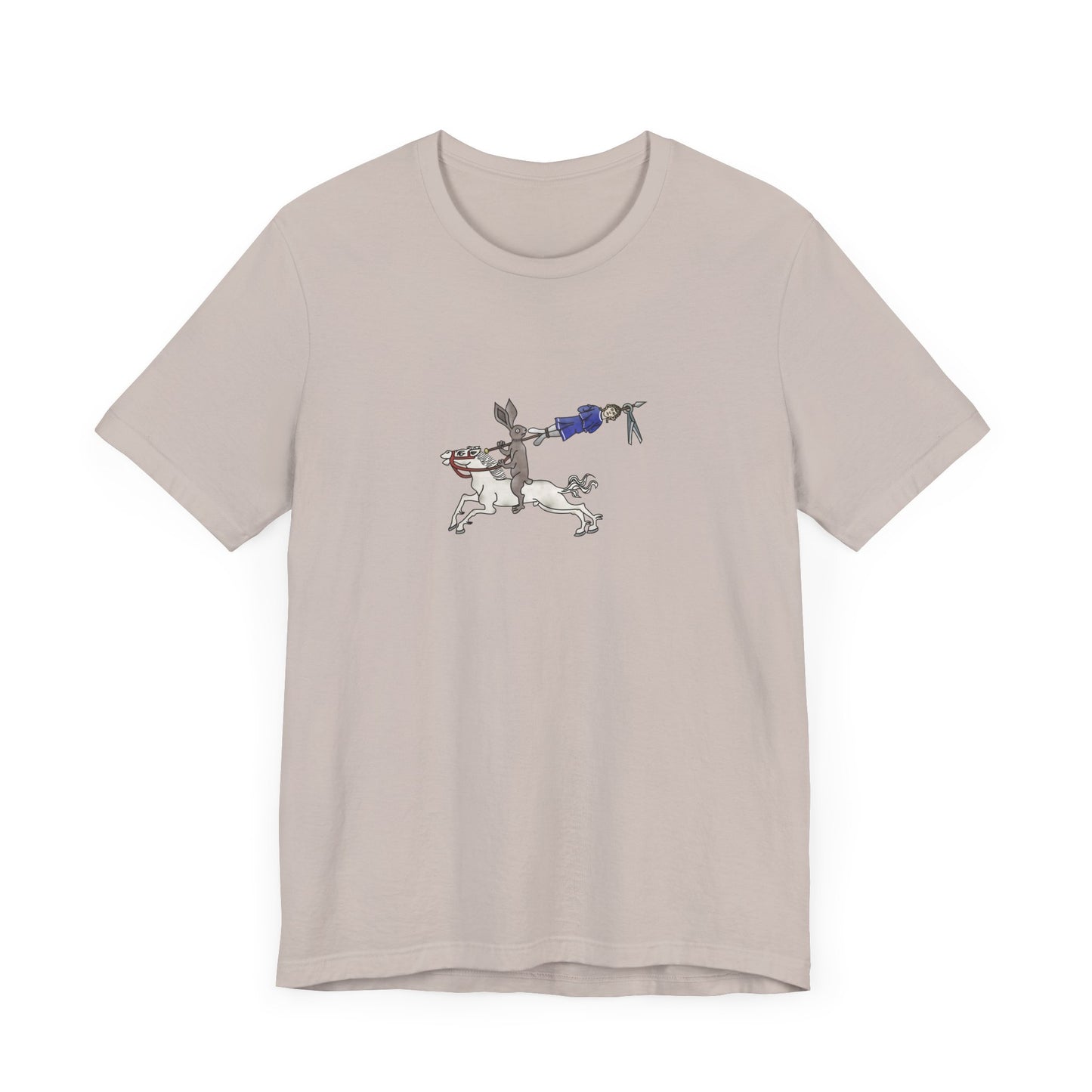 Rabbit Hunting Human, Marginalia Manuscript Art Unisex T-Shirt