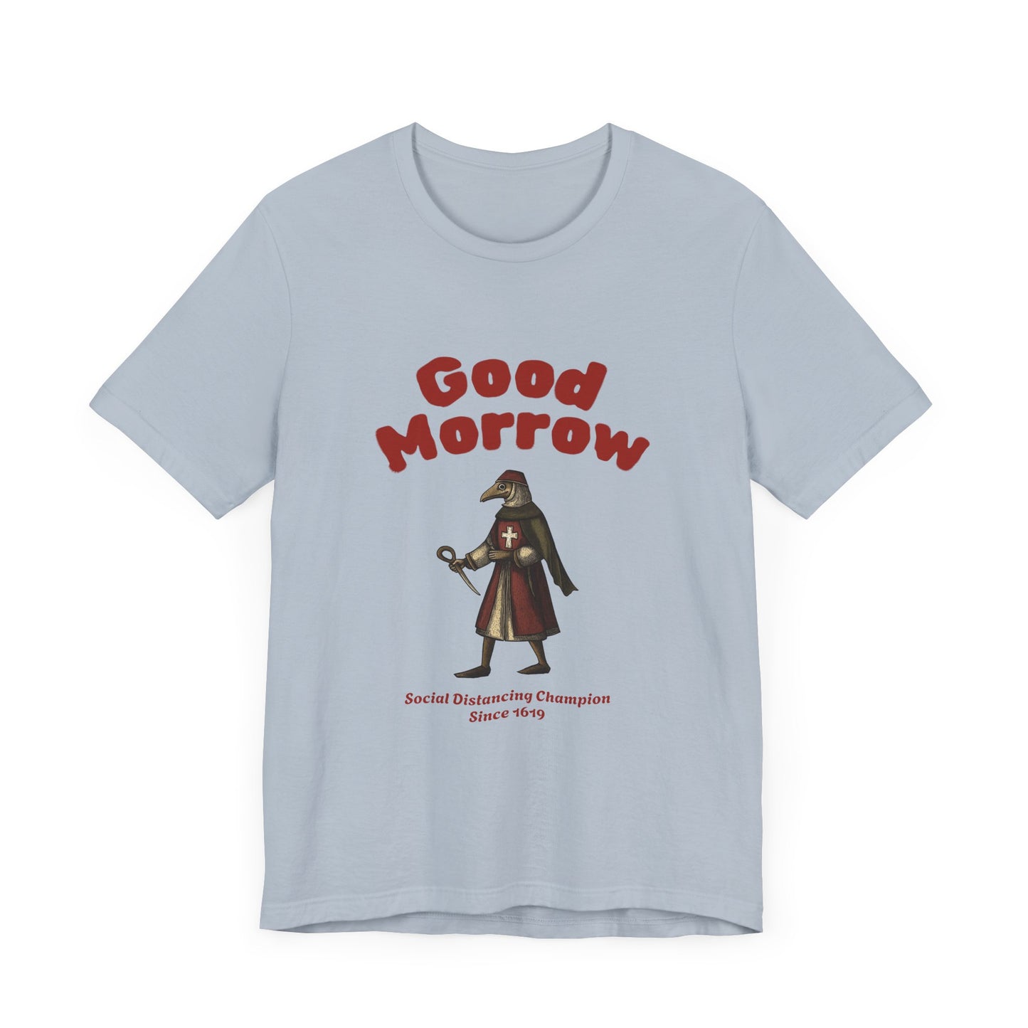 Hanseatic Art, Medieval Plague Doctor with Good Morrow 1619 Tee