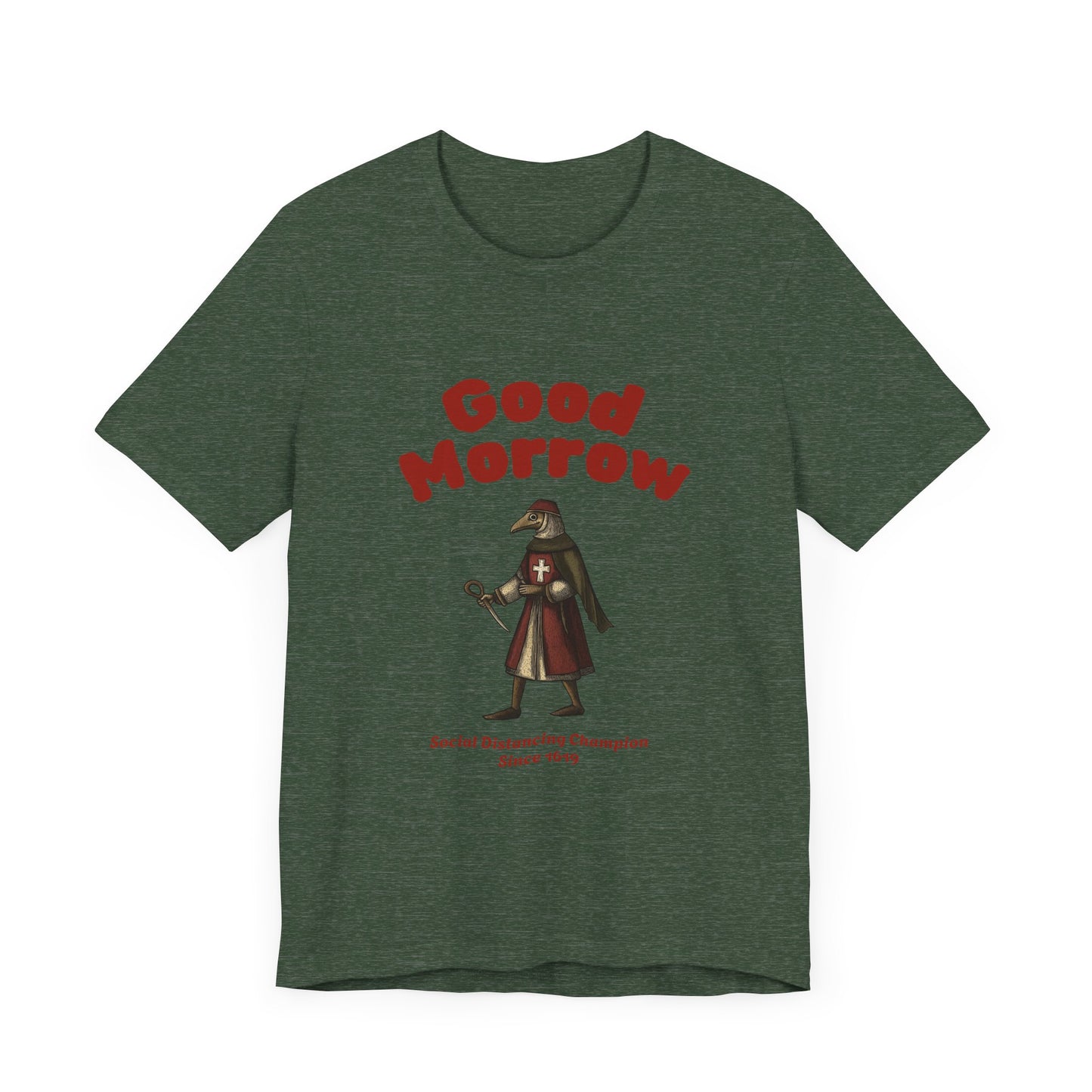 Hanseatic Art, Medieval Plague Doctor with Good Morrow 1619 Tee