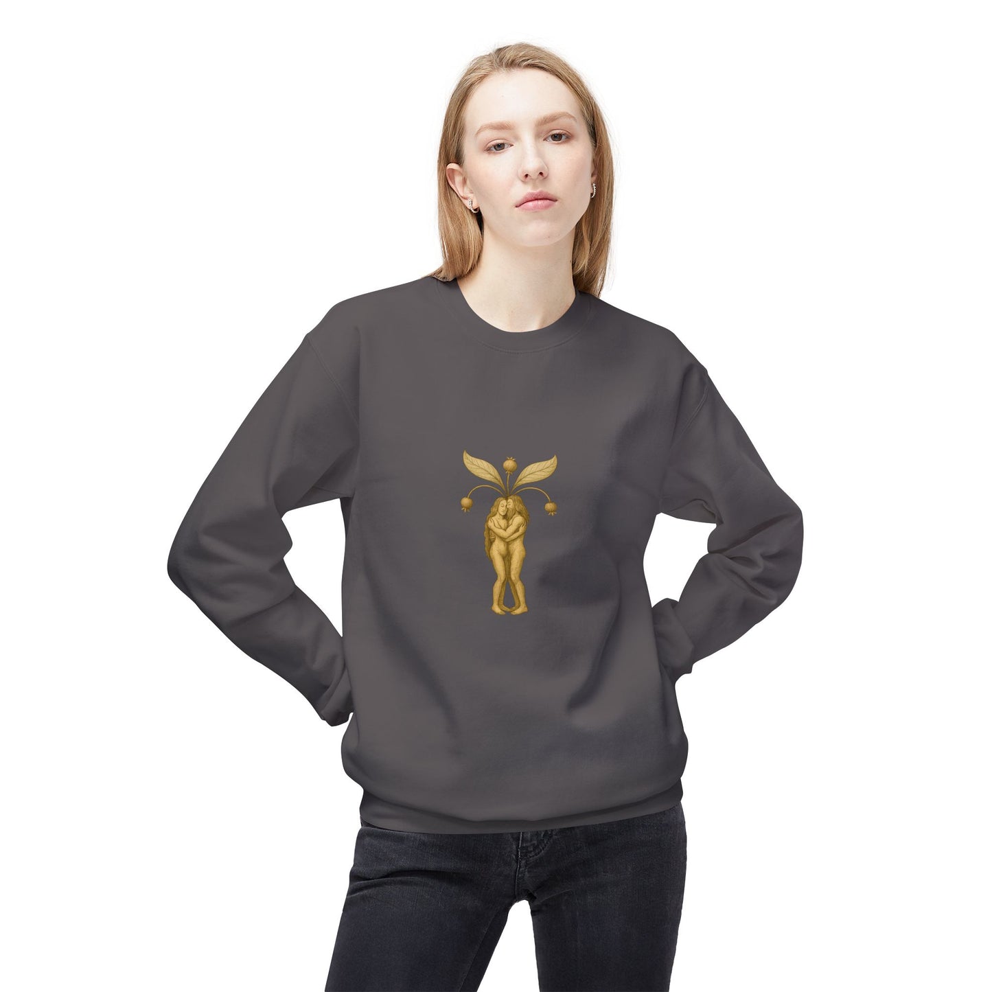 Mandrakes in Love, Mythical Root Romance Unisex Sweatshirt