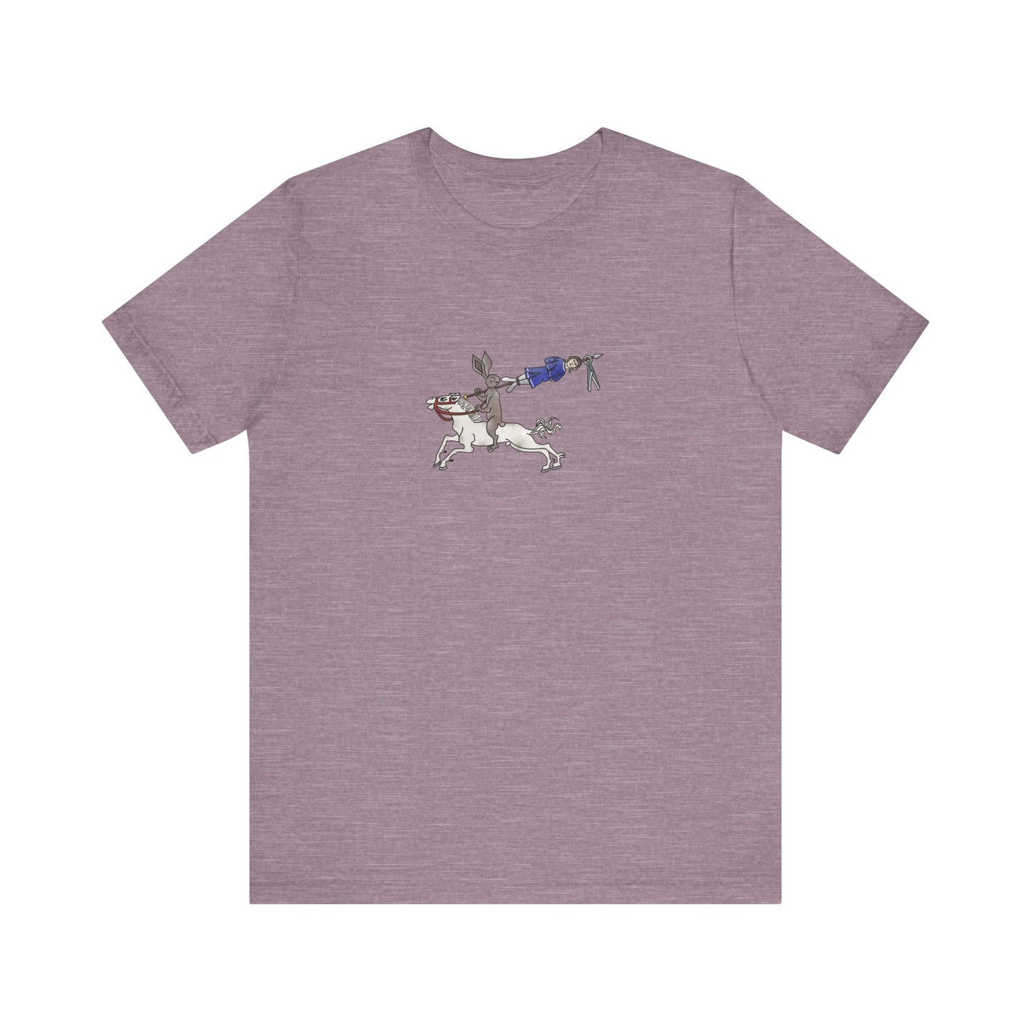 Rabbit Hunting Human, Marginalia Manuscript Art Unisex T-Shirt