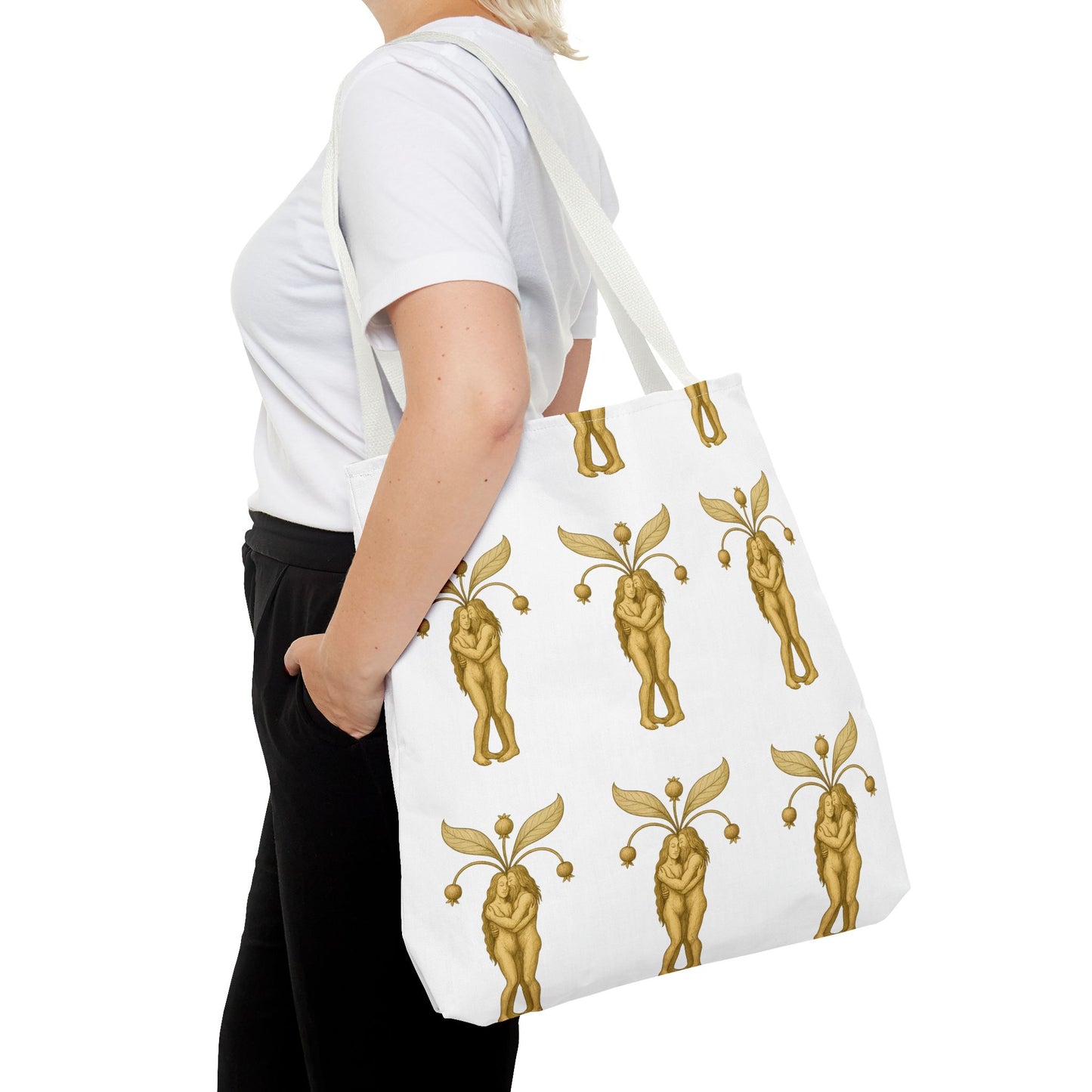 Mandrakes in Love, Mythical Root Romance Tote Bag