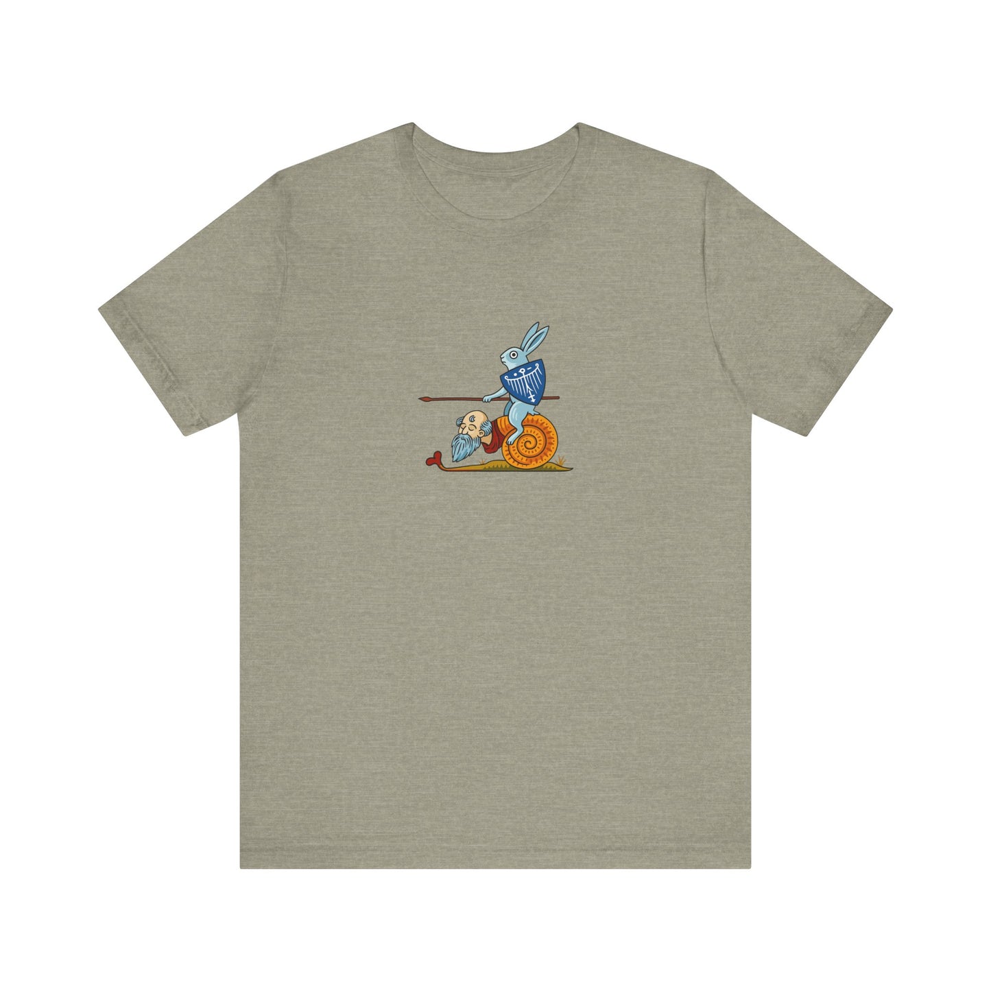 Bunny Snail Rider After MS Yates Thompson 8 F 294, Remastered Marginalia Manuscript Art Tee
