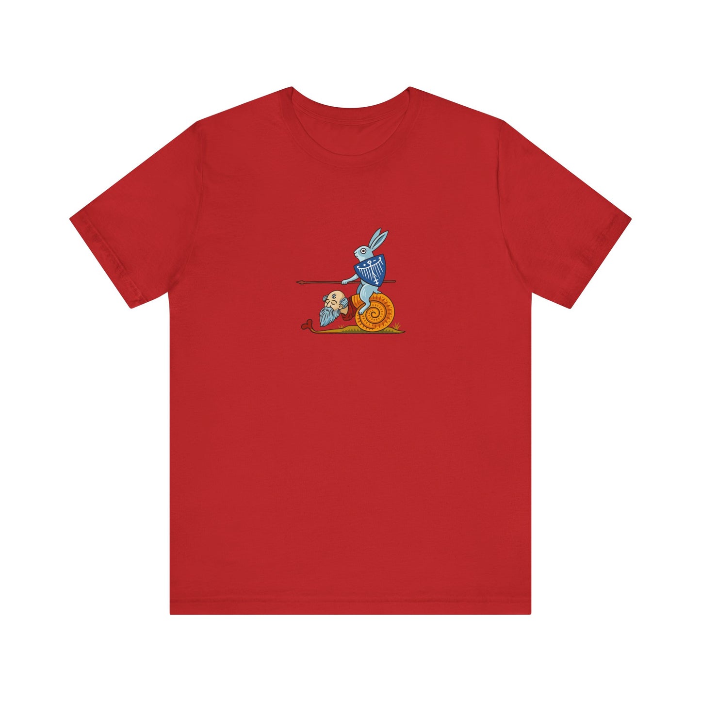 Bunny Snail Rider After MS Yates Thompson 8 F 294, Remastered Marginalia Manuscript Art Tee
