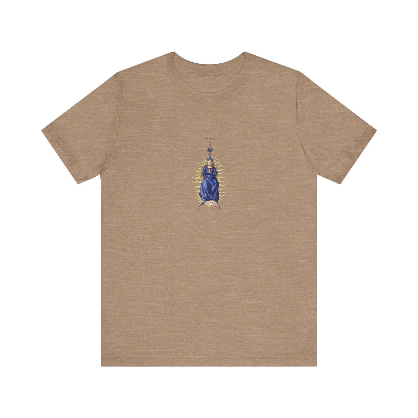 Spiritual Mary Graphic T-Shirt, Faith-Based Apparel, Casual Wear, Gift for Believers, Unisex Tee,