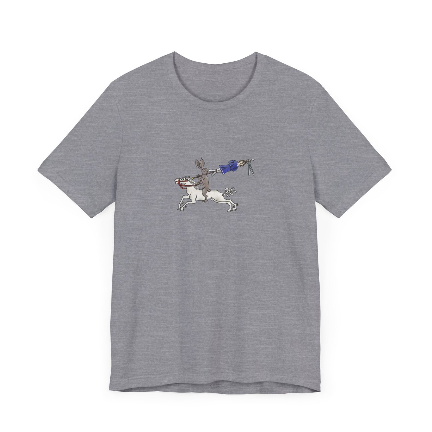 Rabbit Hunting Human, Marginalia Manuscript Art Unisex T-Shirt
