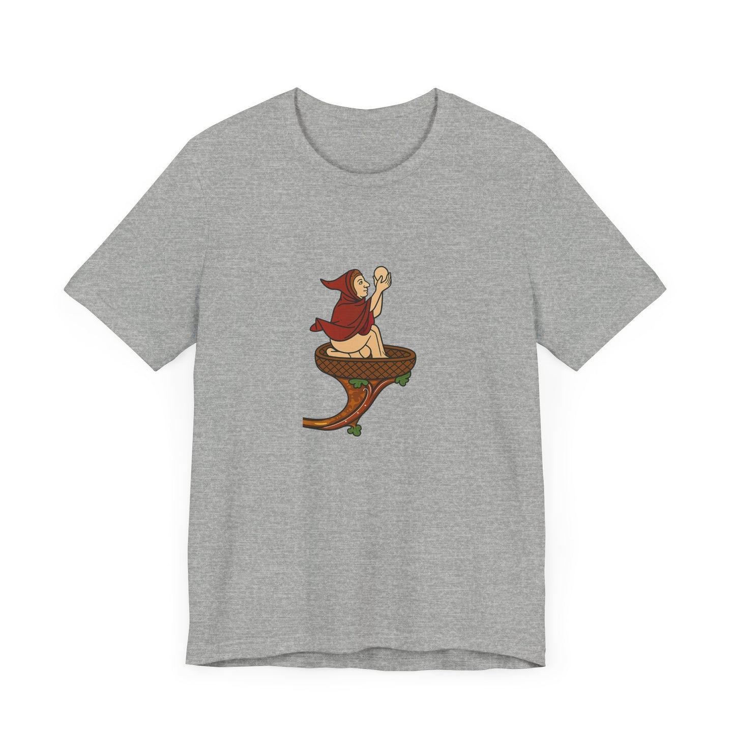 The Eggman Monk, Medieval Marginalia Print T-shirt