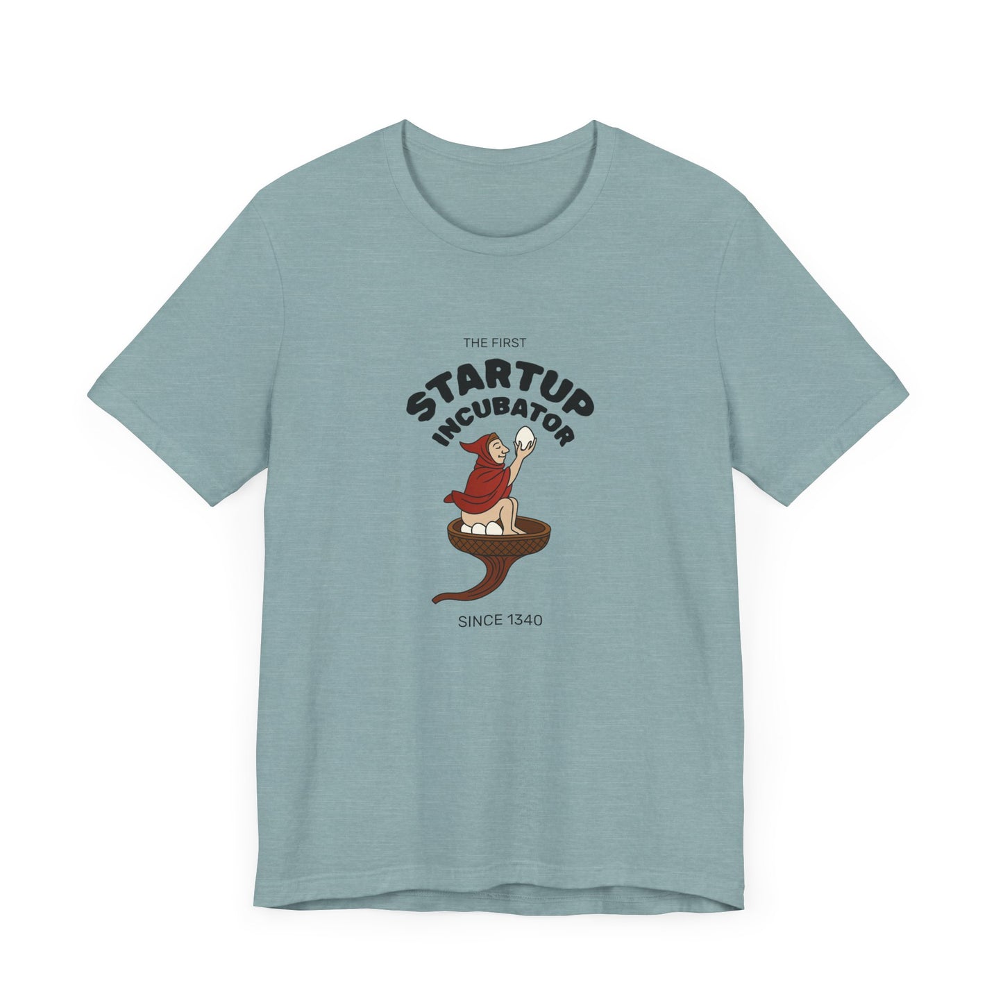 The Eggman Monk, The First Startup Incubator, Medieval Marginalia T-shirt