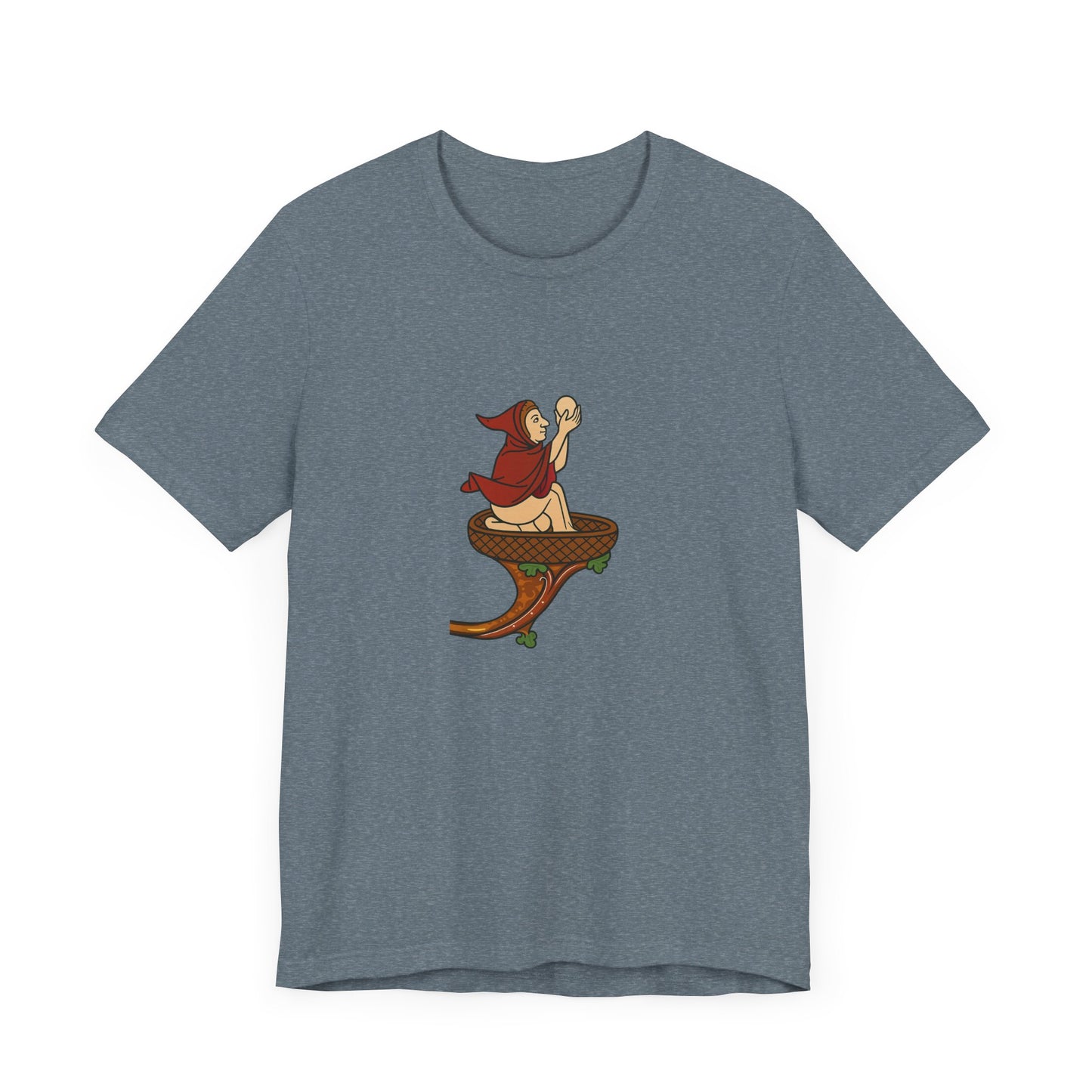 The Eggman Monk, Medieval Marginalia Print T-shirt