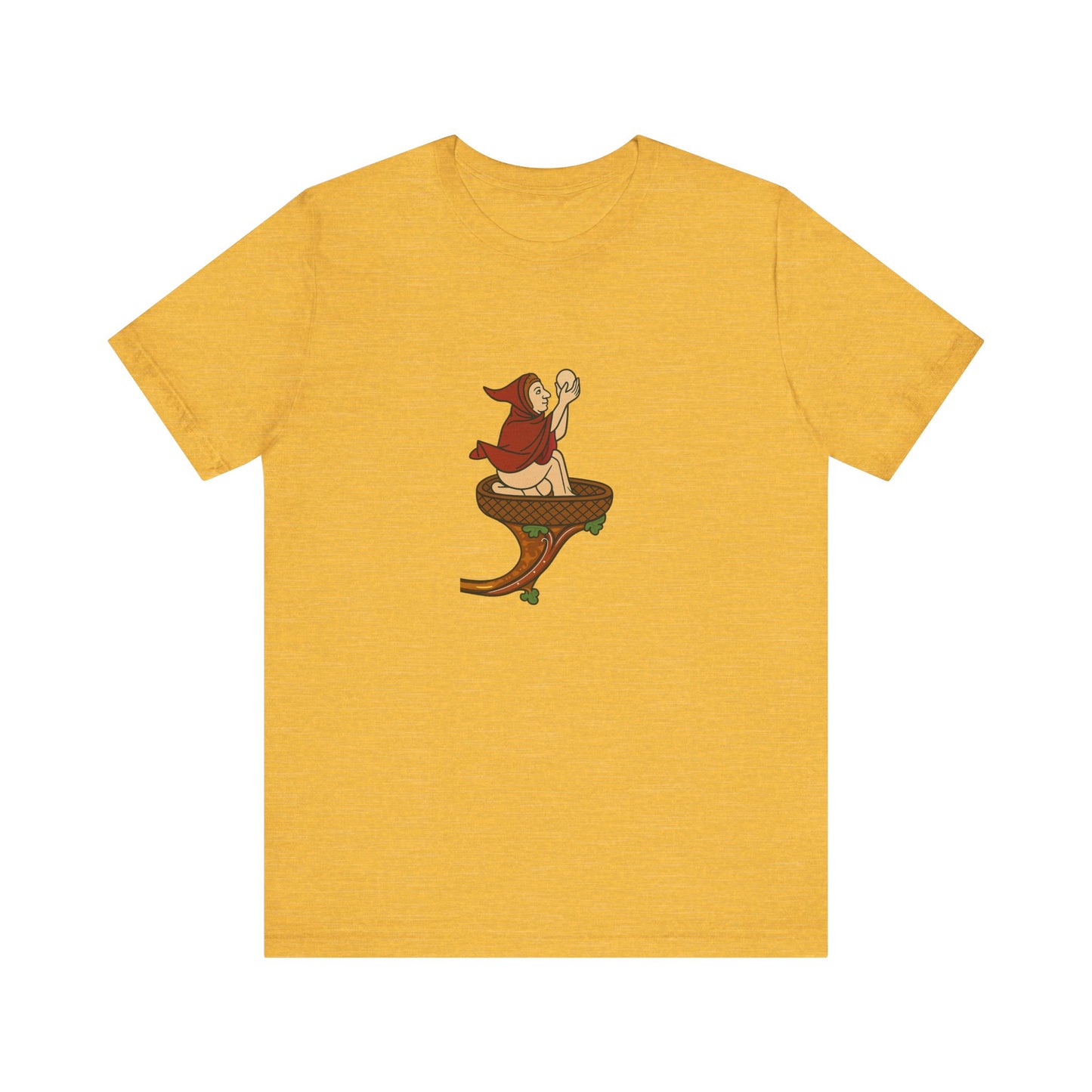 The Eggman Monk, Medieval Marginalia Print T-shirt