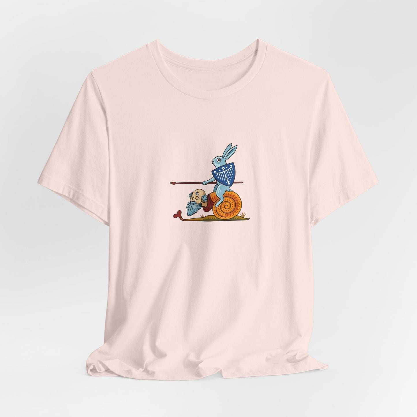 Bunny Snail Rider After MS Yates Thompson 8 F 294, Remastered Marginalia Manuscript Art Tee