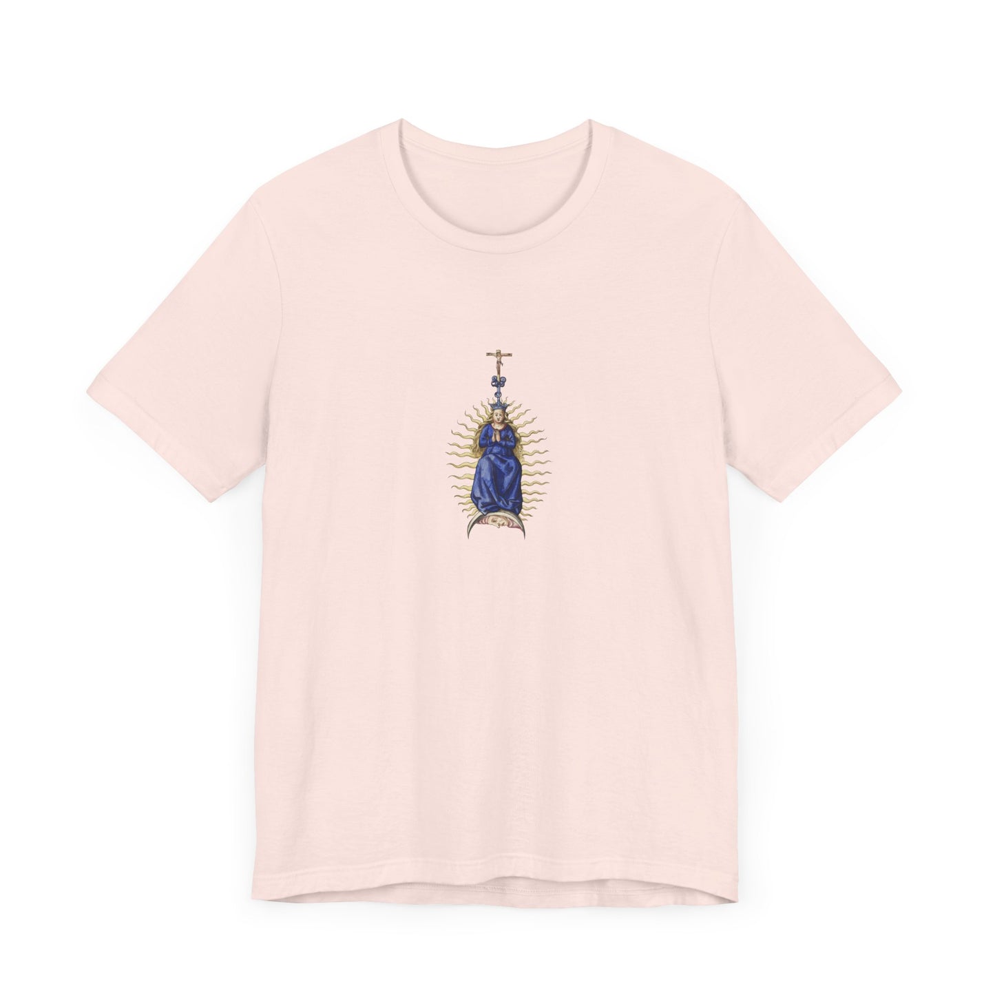 Spiritual Mary Graphic T-Shirt, Faith-Based Apparel, Casual Wear, Gift for Believers, Unisex Tee,