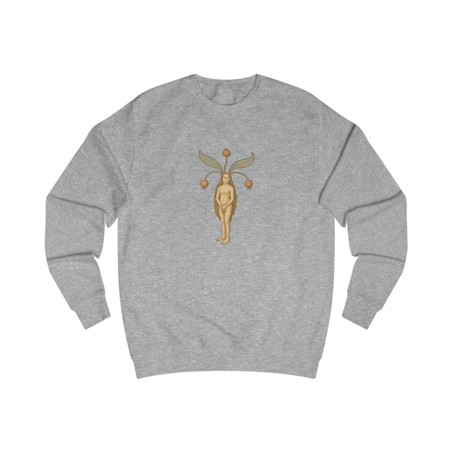 Mandragora Muse, Female Mandrake, Medieval Herb Lore Unisex Sweatshirt