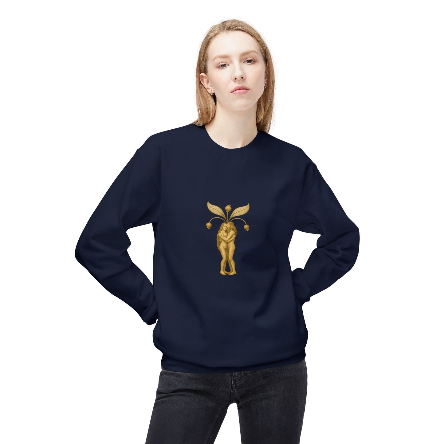 Mandrakes in Love, Mythical Root Romance Unisex Sweatshirt