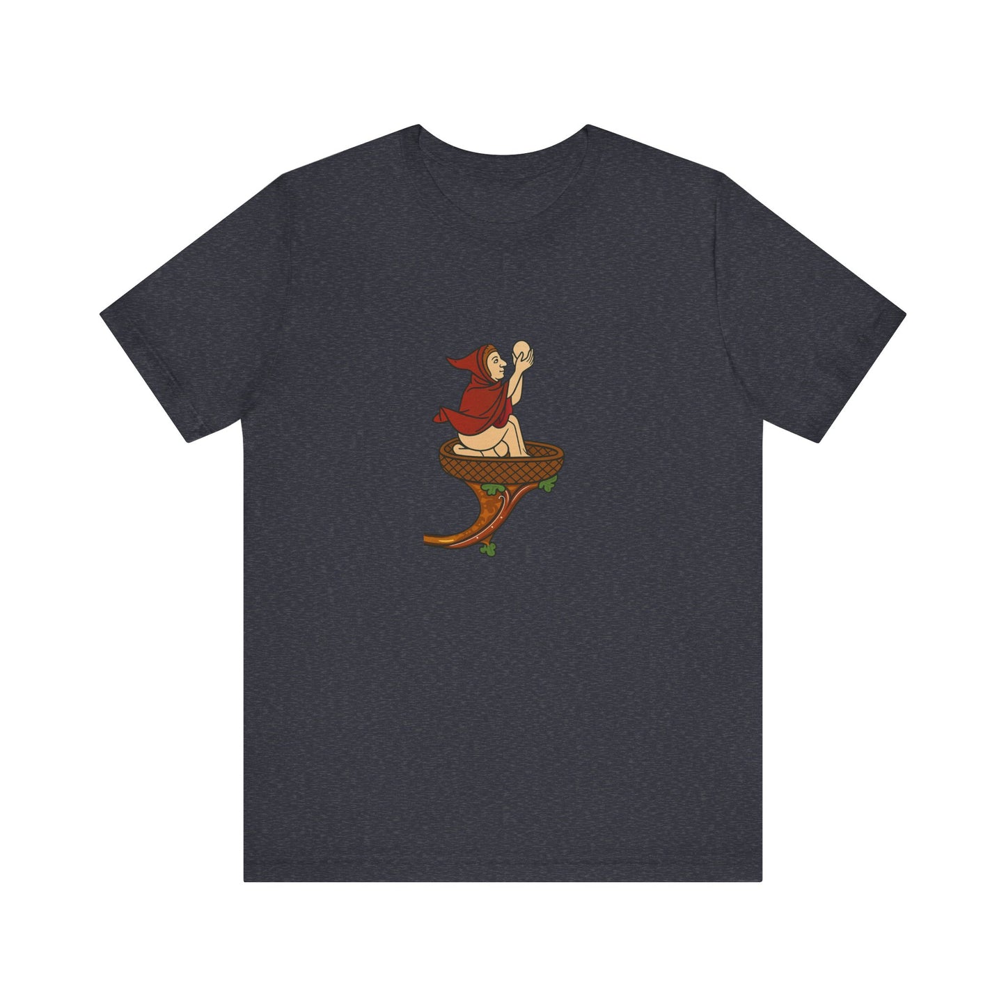 The Eggman Monk, Medieval Marginalia Print T-shirt