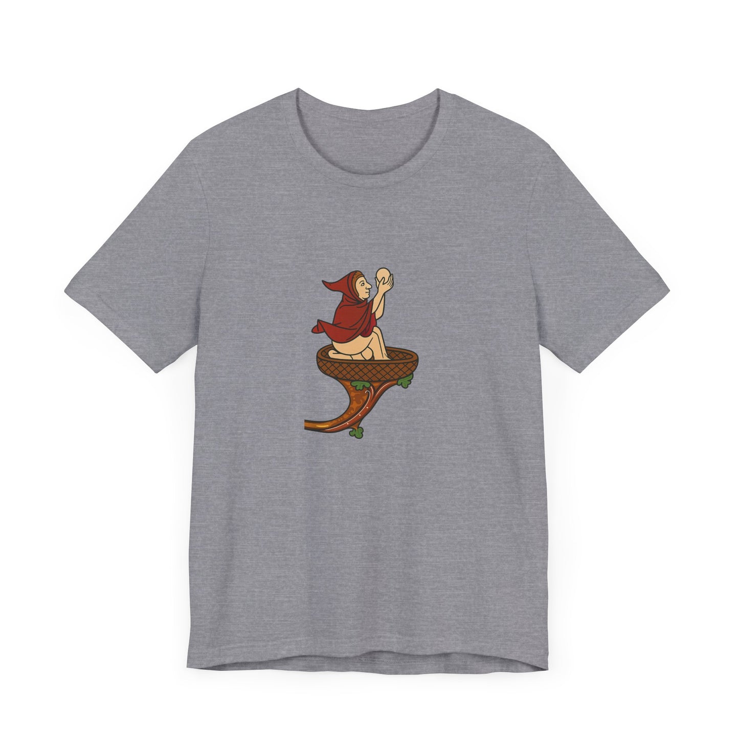The Eggman Monk, Medieval Marginalia Print T-shirt