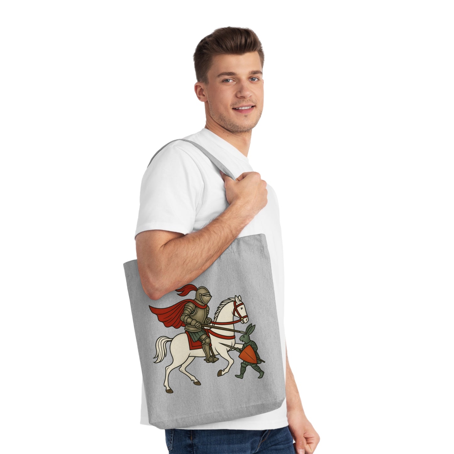 Knight & Hare - Medieval Humor Woven Tote Bag