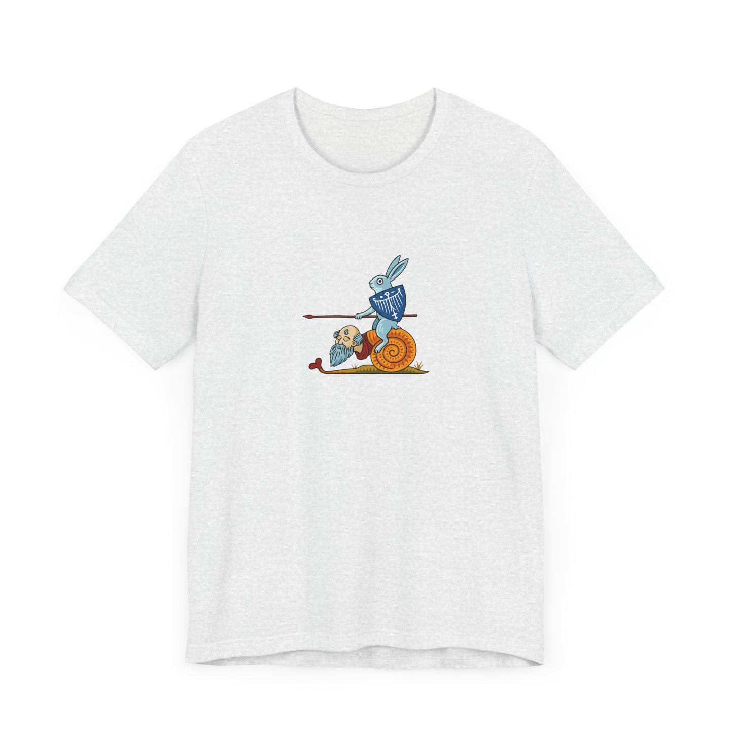Bunny Snail Rider After MS Yates Thompson 8 F 294, Remastered Marginalia Manuscript Art Tee