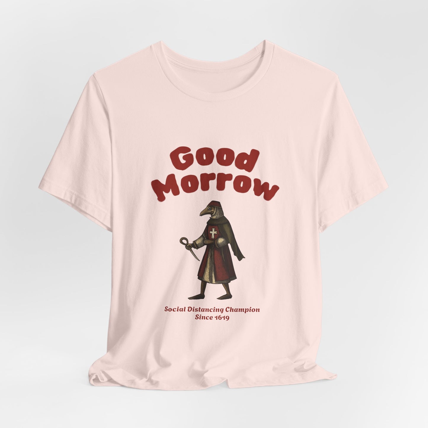 Hanseatic Art, Medieval Plague Doctor with Good Morrow 1619 Tee