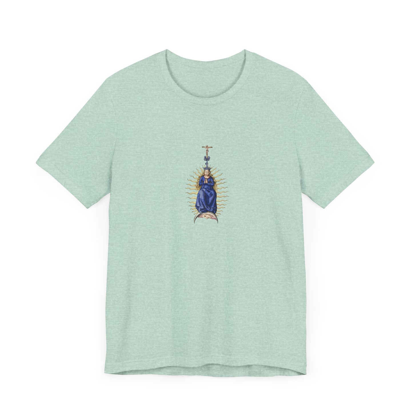 Spiritual Mary Graphic T-Shirt, Faith-Based Apparel, Casual Wear, Gift for Believers, Unisex Tee,