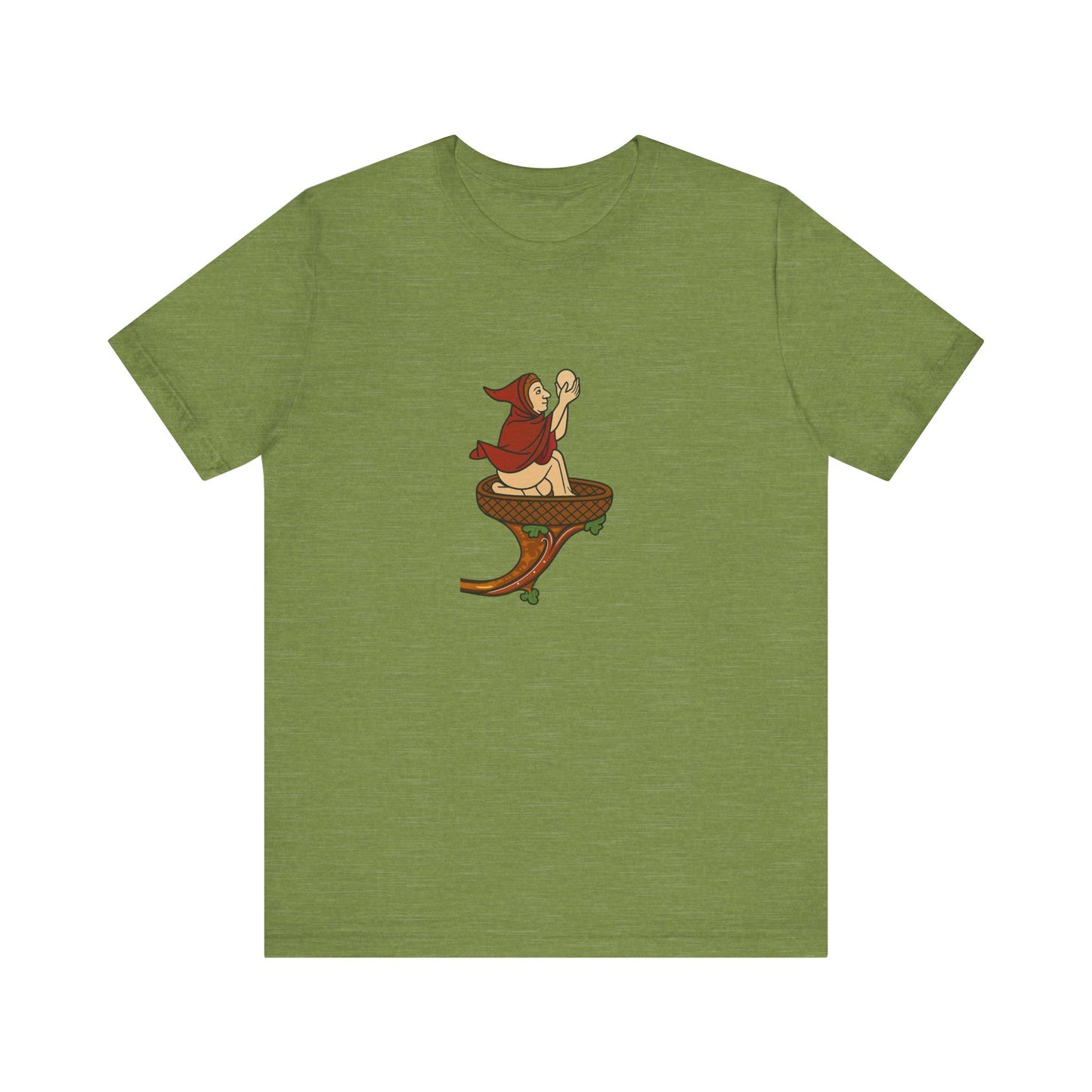 The Eggman Monk, Medieval Marginalia Print T-shirt
