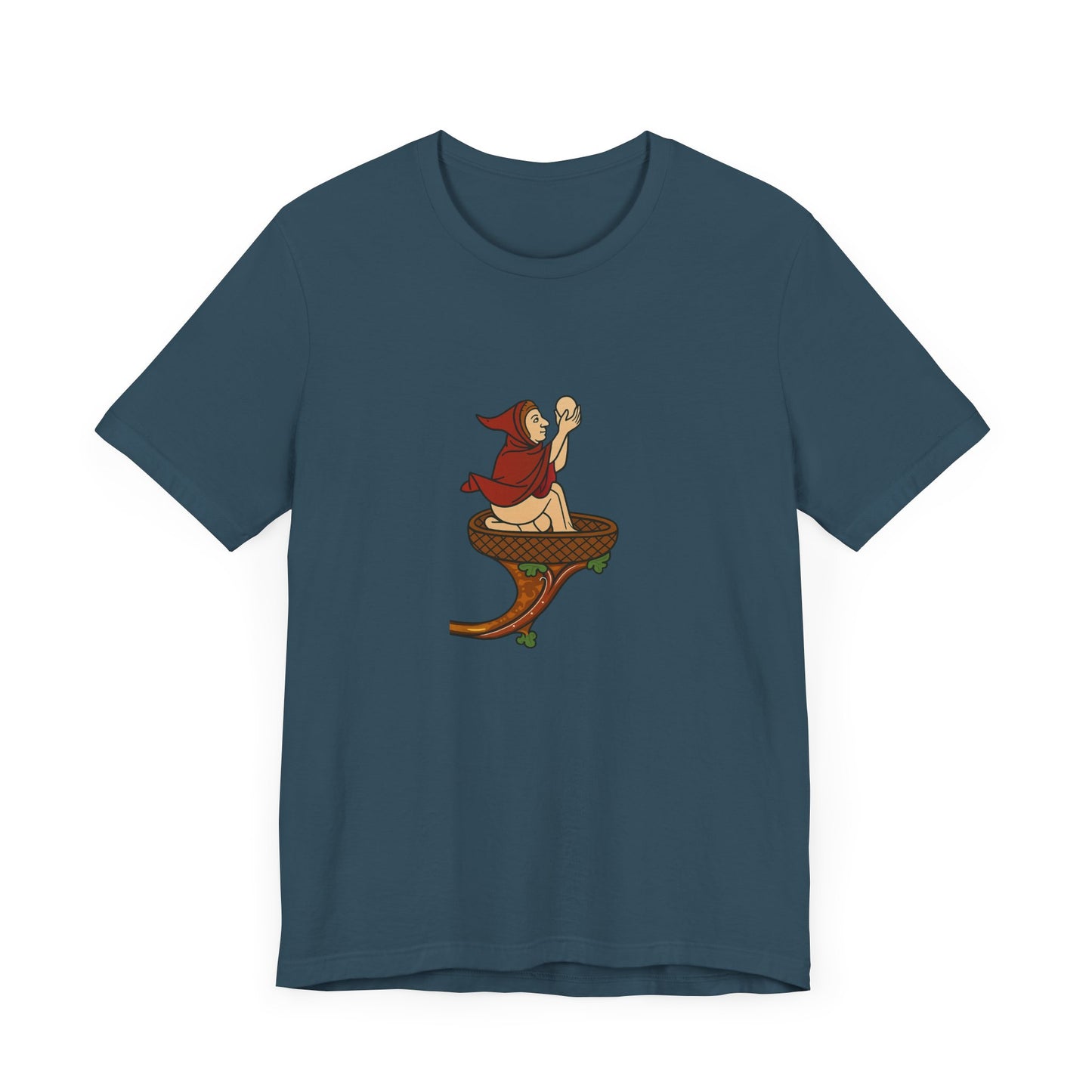 The Eggman Monk, Medieval Marginalia Print T-shirt