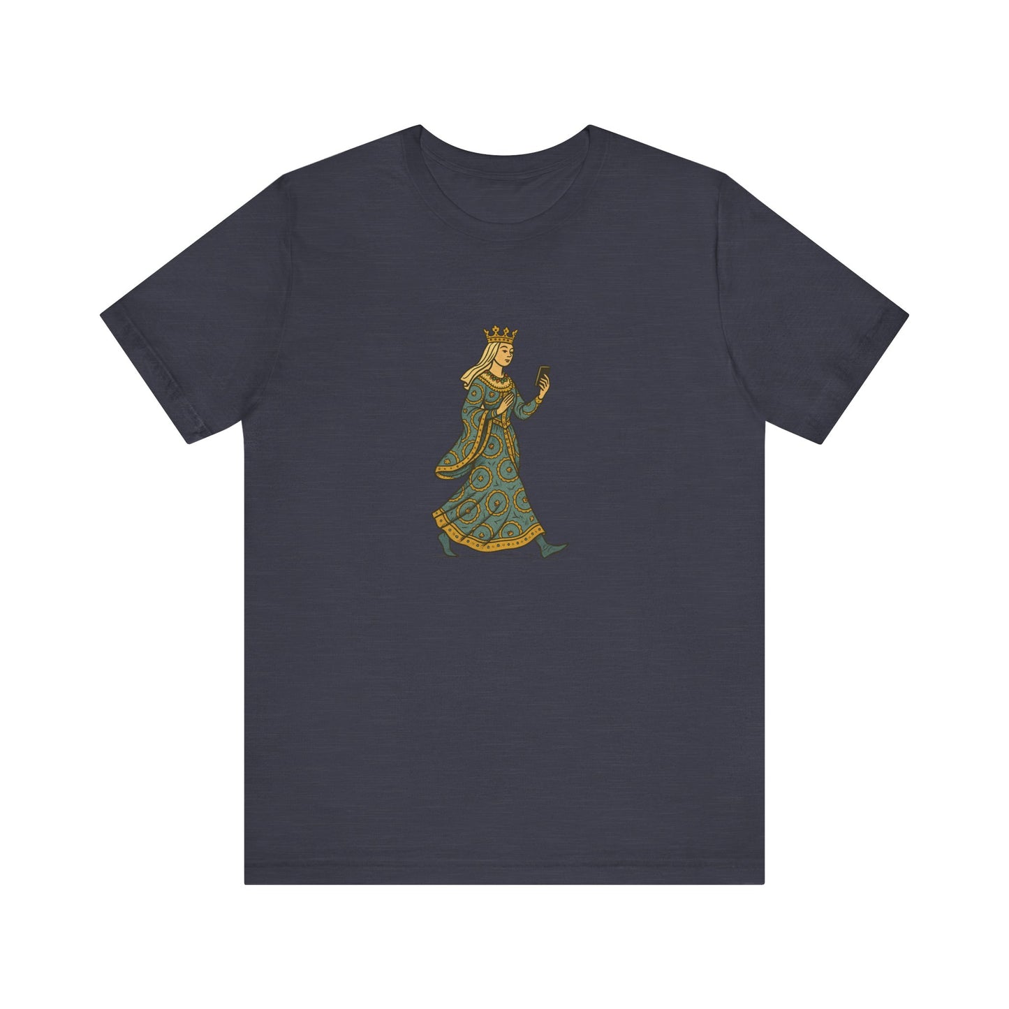 The Crowned Strutter – Medieval Couture on the Go - Unisex Heavy Cotton T-shirt