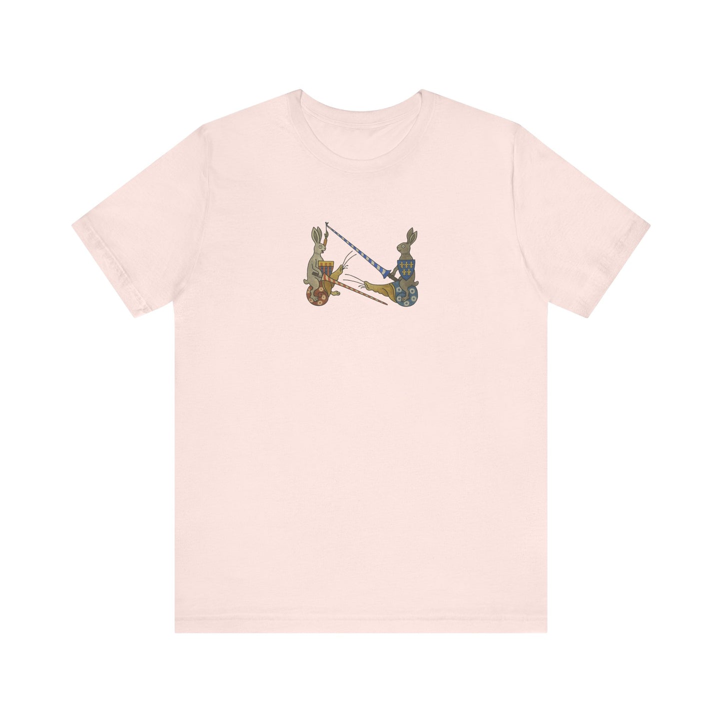 Medieval Marginalia Jousting Rabbits Manuscript T-shirt
