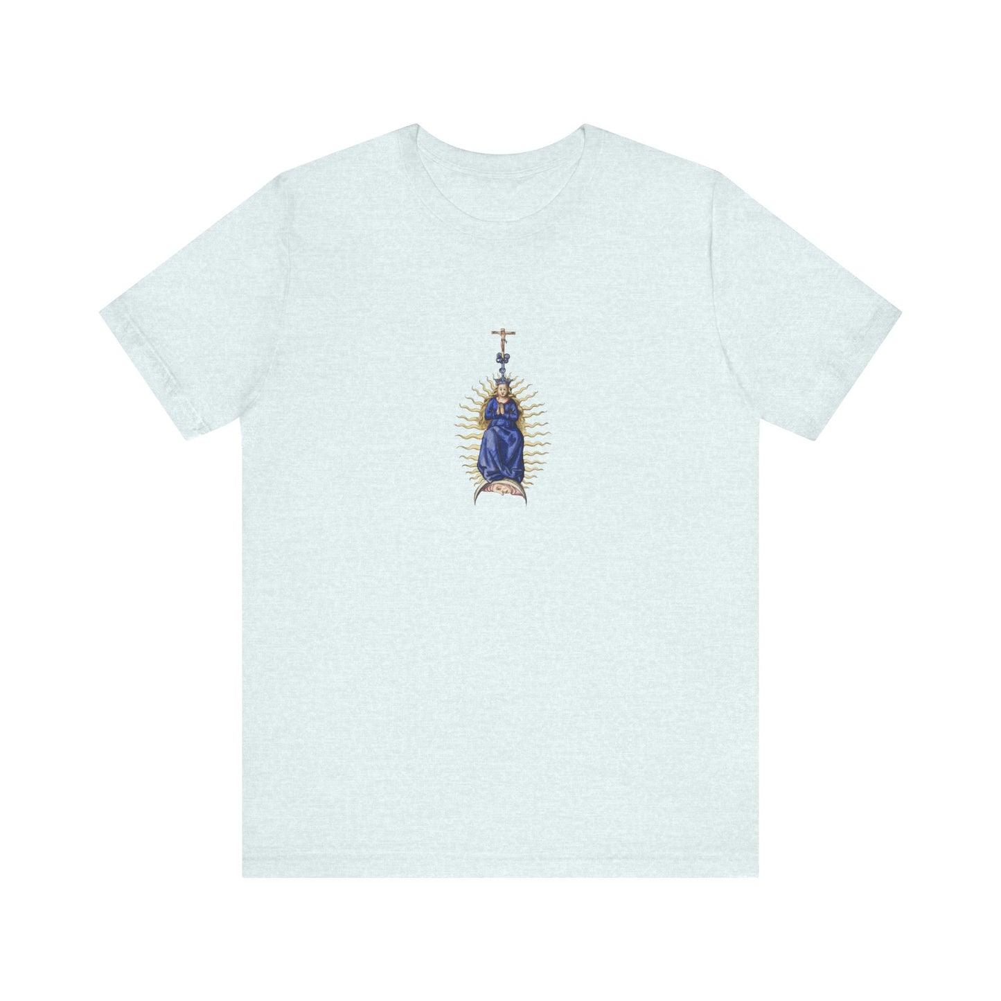 Spiritual Mary Graphic T-Shirt, Faith-Based Apparel, Casual Wear, Gift for Believers, Unisex Tee,