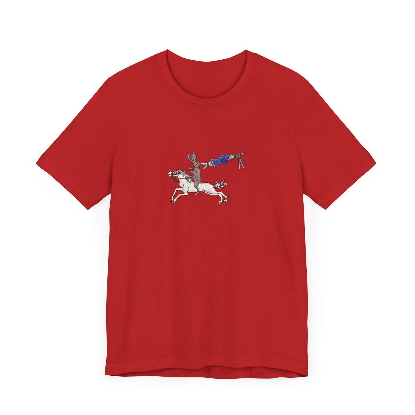 Rabbit Hunting Human, Marginalia Manuscript Art Unisex T-Shirt