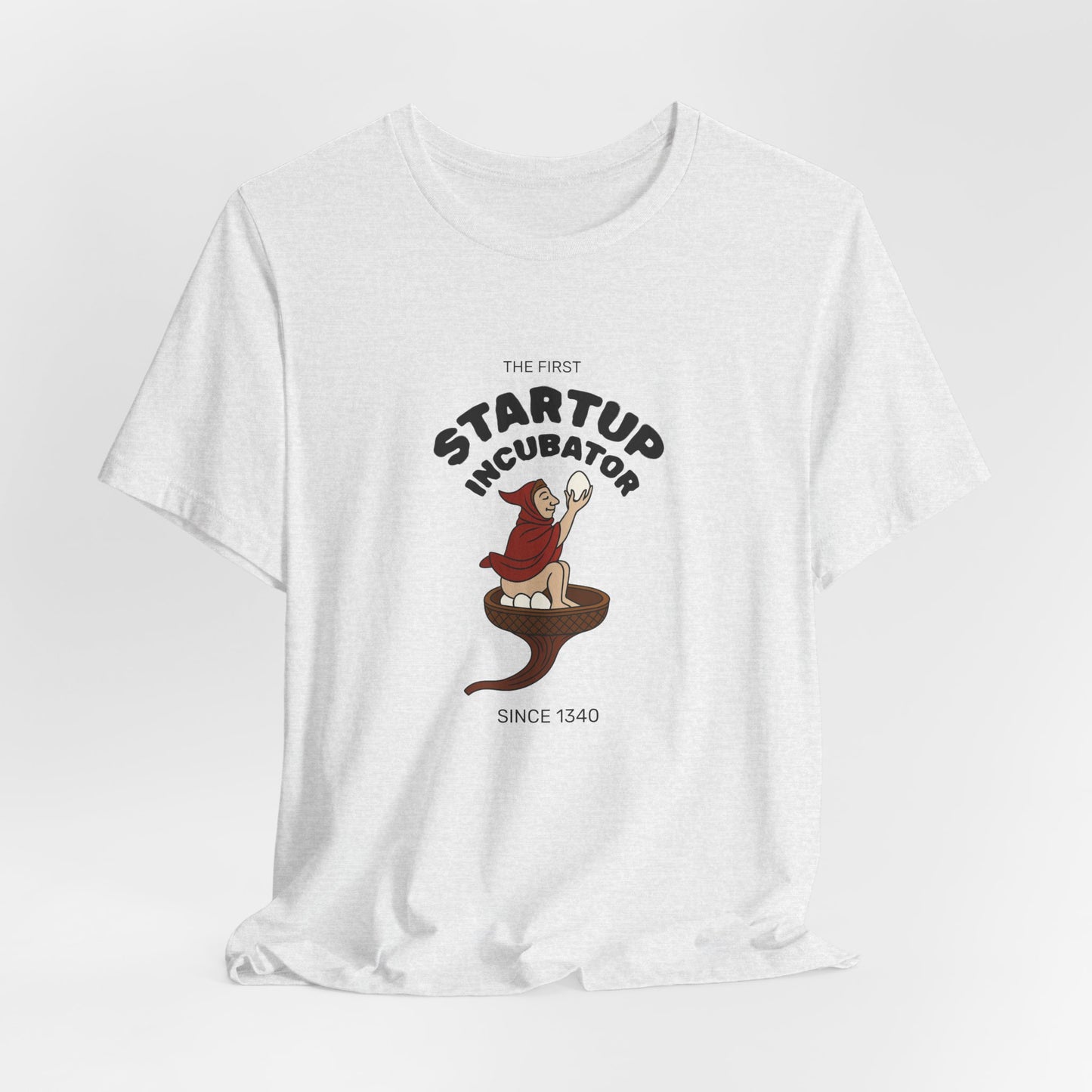 The Eggman Monk, The First Startup Incubator, Medieval Marginalia T-shirt