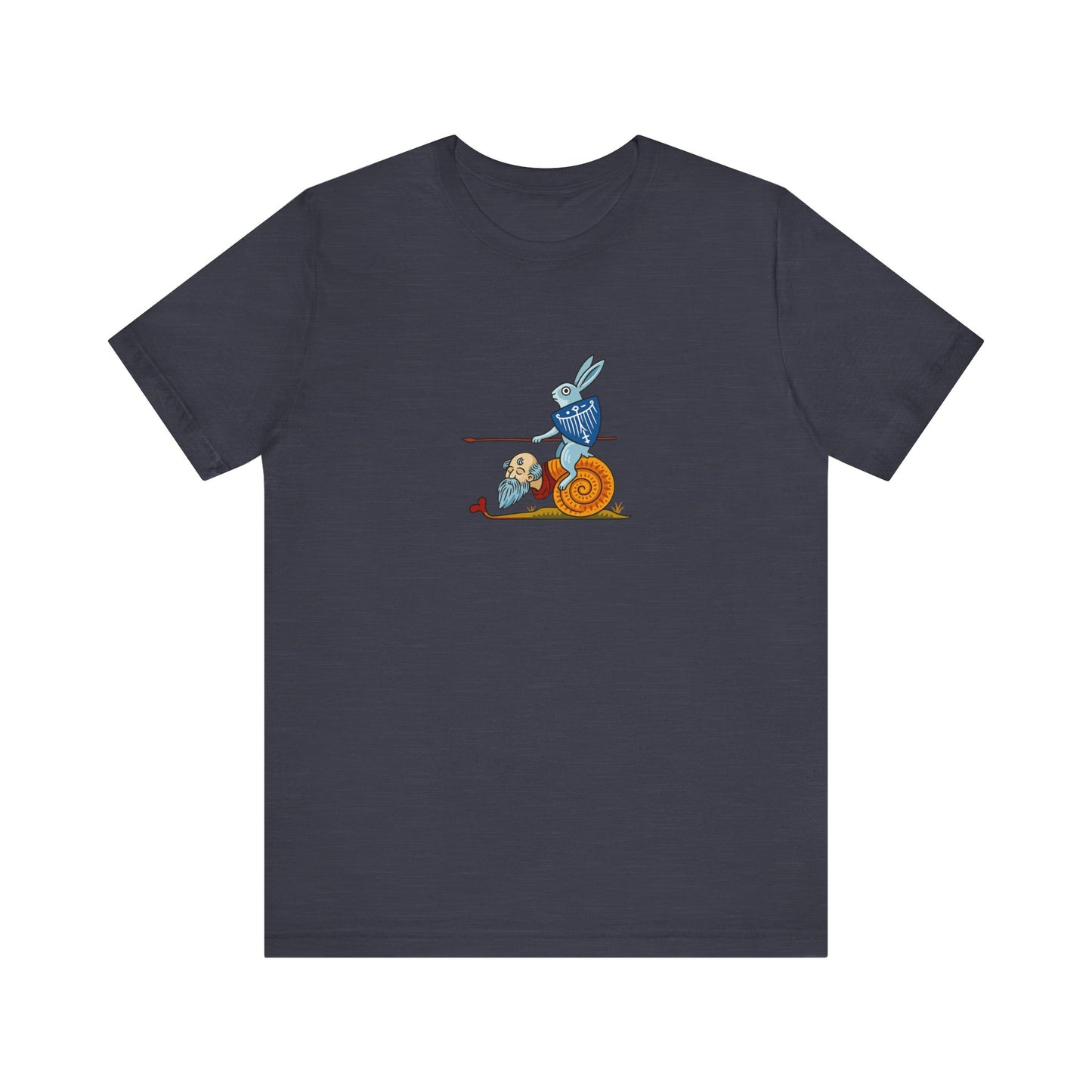 Bunny Snail Rider After MS Yates Thompson 8 F 294, Remastered Marginalia Manuscript Art Tee