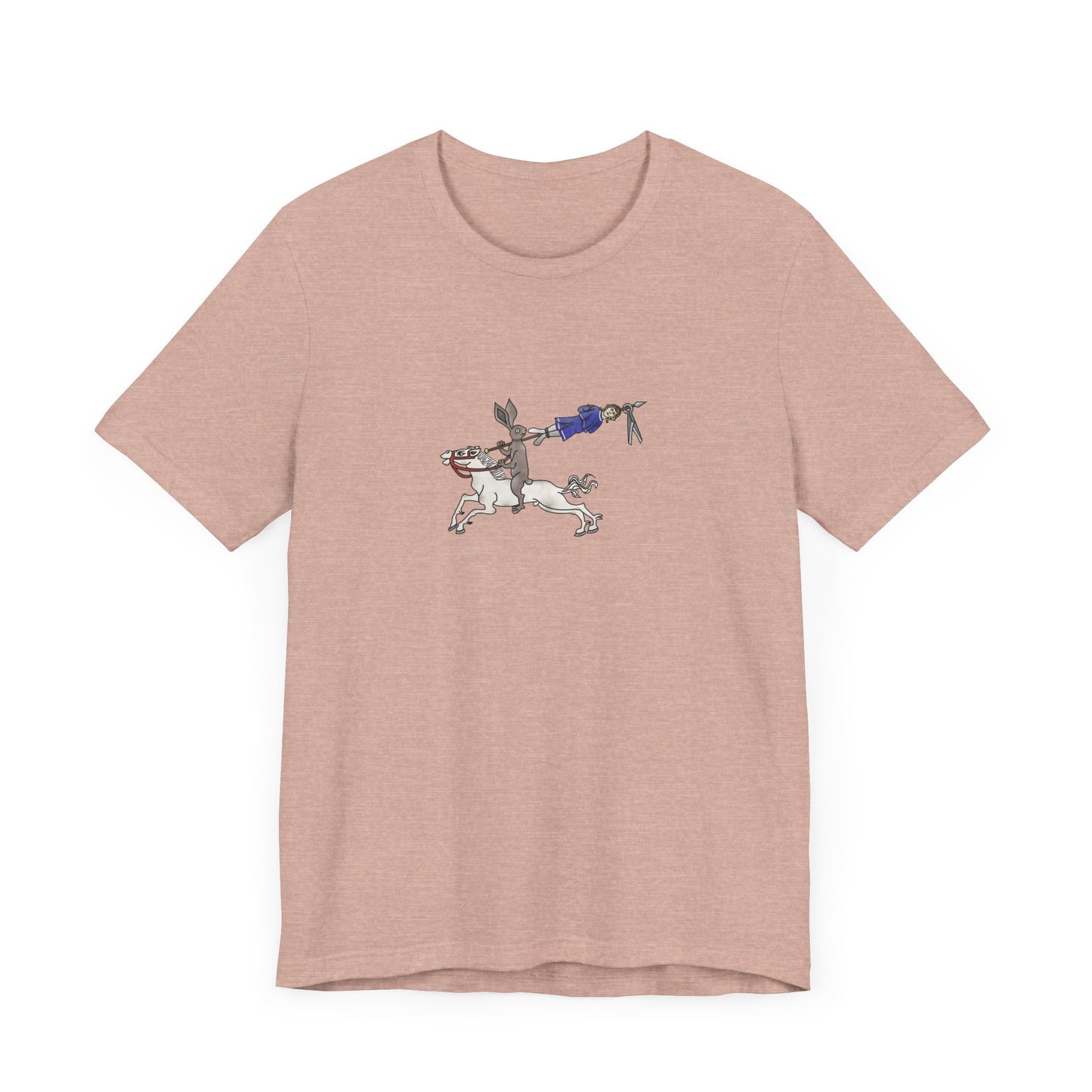 Rabbit Hunting Human, Marginalia Manuscript Art Unisex T-Shirt