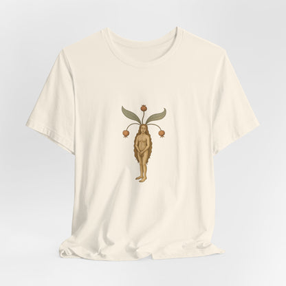 Big Mandragora Muse, Medieval Mandrake Herb Lore Unisex Heavy Cotton Tee