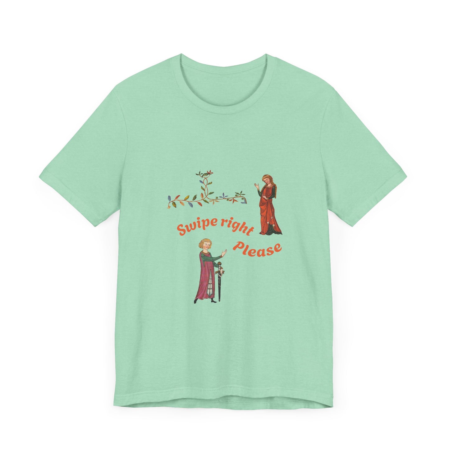 Marginalia Manuscript Romance Swipe Right Unisex Softstyle T-Shirt