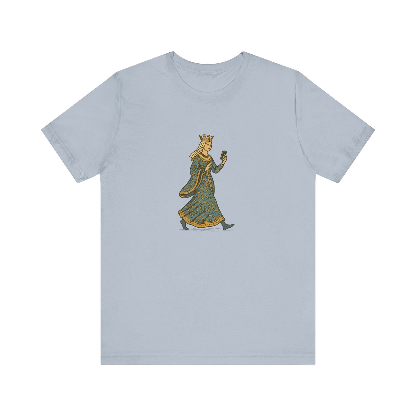 The Crowned Strutter – Medieval Couture on the Go - Unisex Heavy Cotton T-shirt
