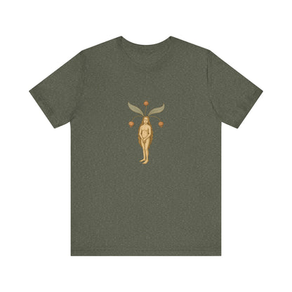 Big Mandragora Muse, Medieval Mandrake Herb Lore Unisex Heavy Cotton Tee