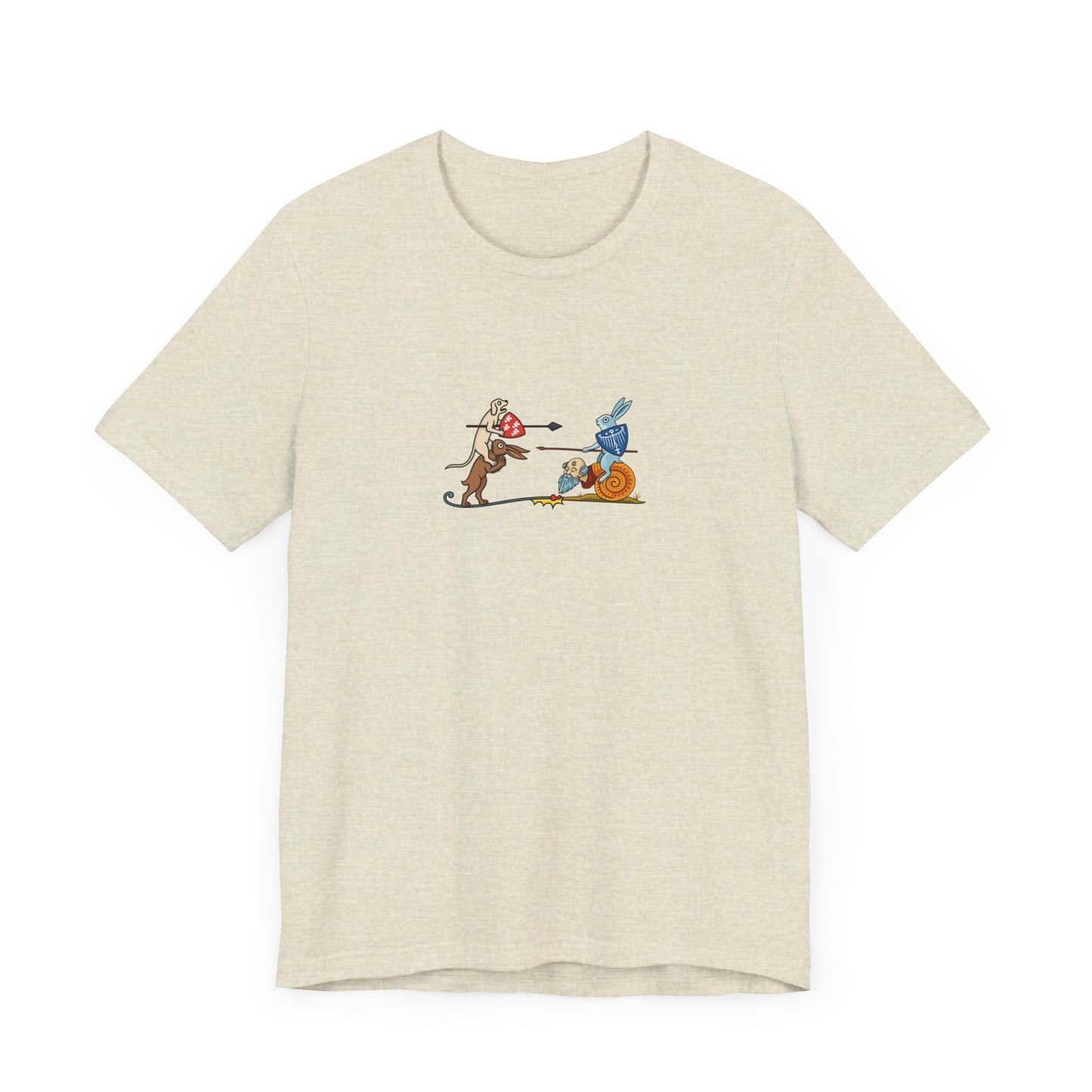 Bunny Snail Rider After MS Yates Thompson 8 F 294, Remastered Marginalia Manuscript Art Tee